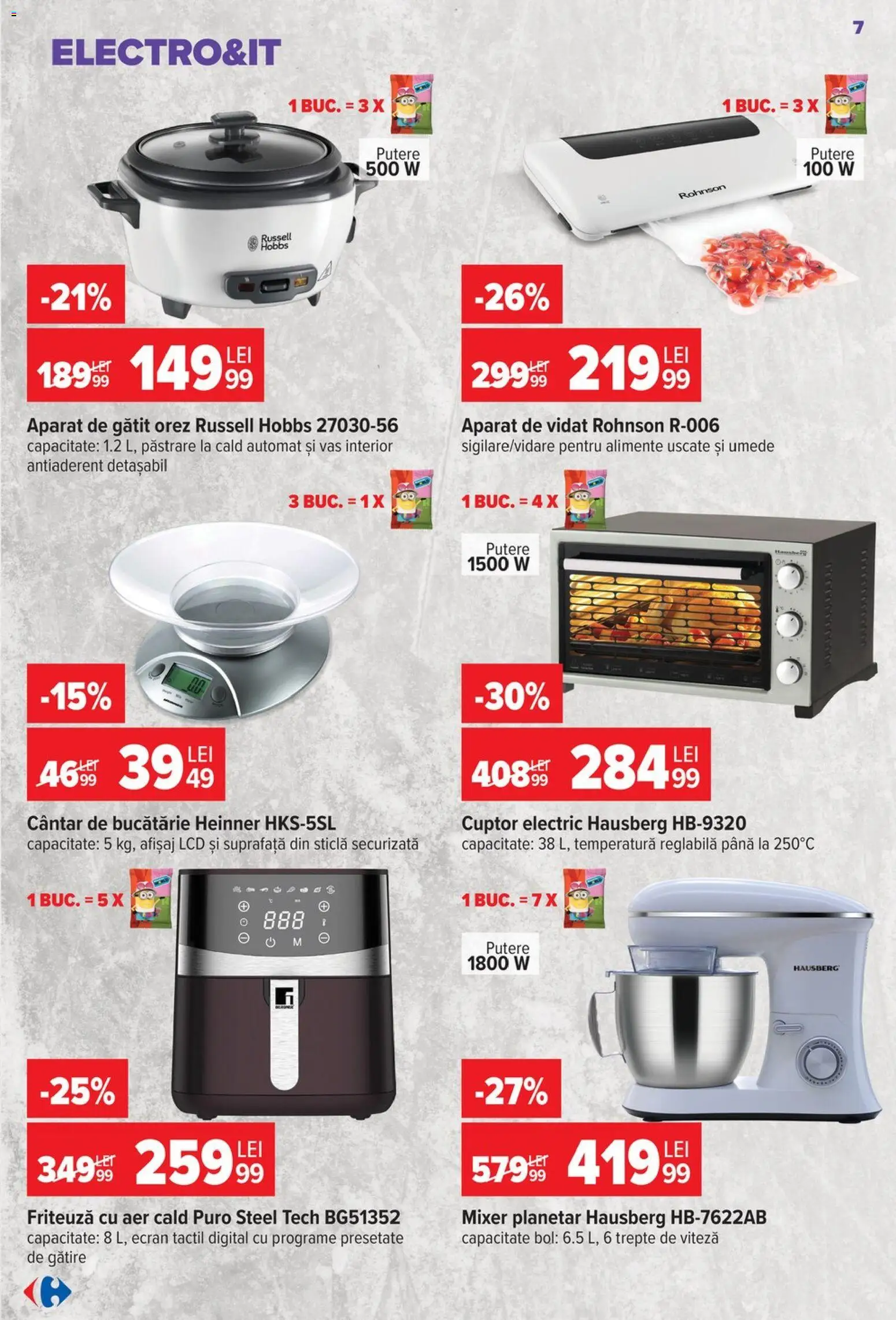 Noul catalog Carrefour – valabil de la 23.09.2026 | Pagină: 7 | Produse: Cuptor, Bucătărie, Russell, Orez
