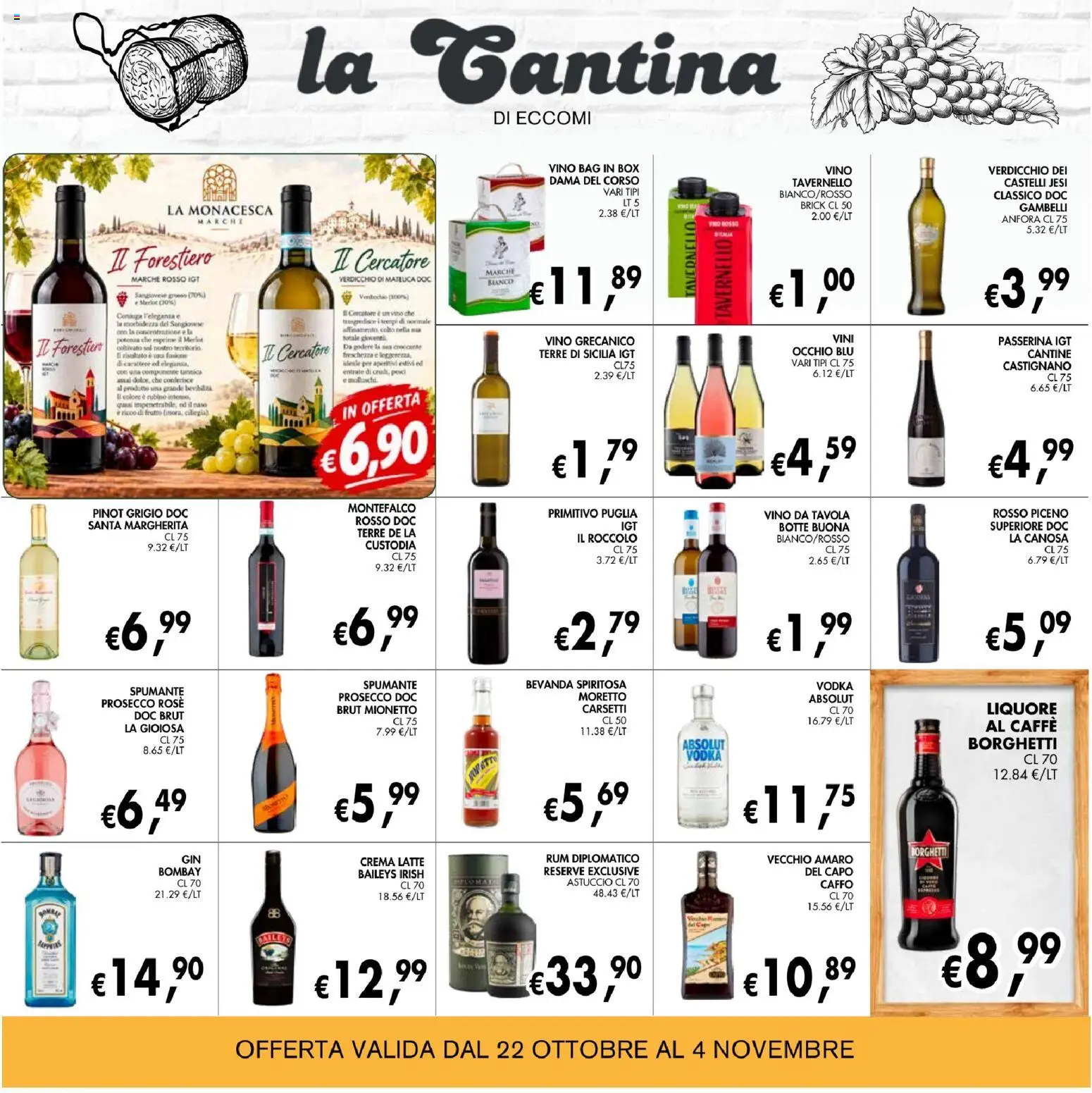 Volantino Coal del 22/10/2026 | Pagina: 22 | Prodotti: Rum, Astuccio, Liquore, Mionetto