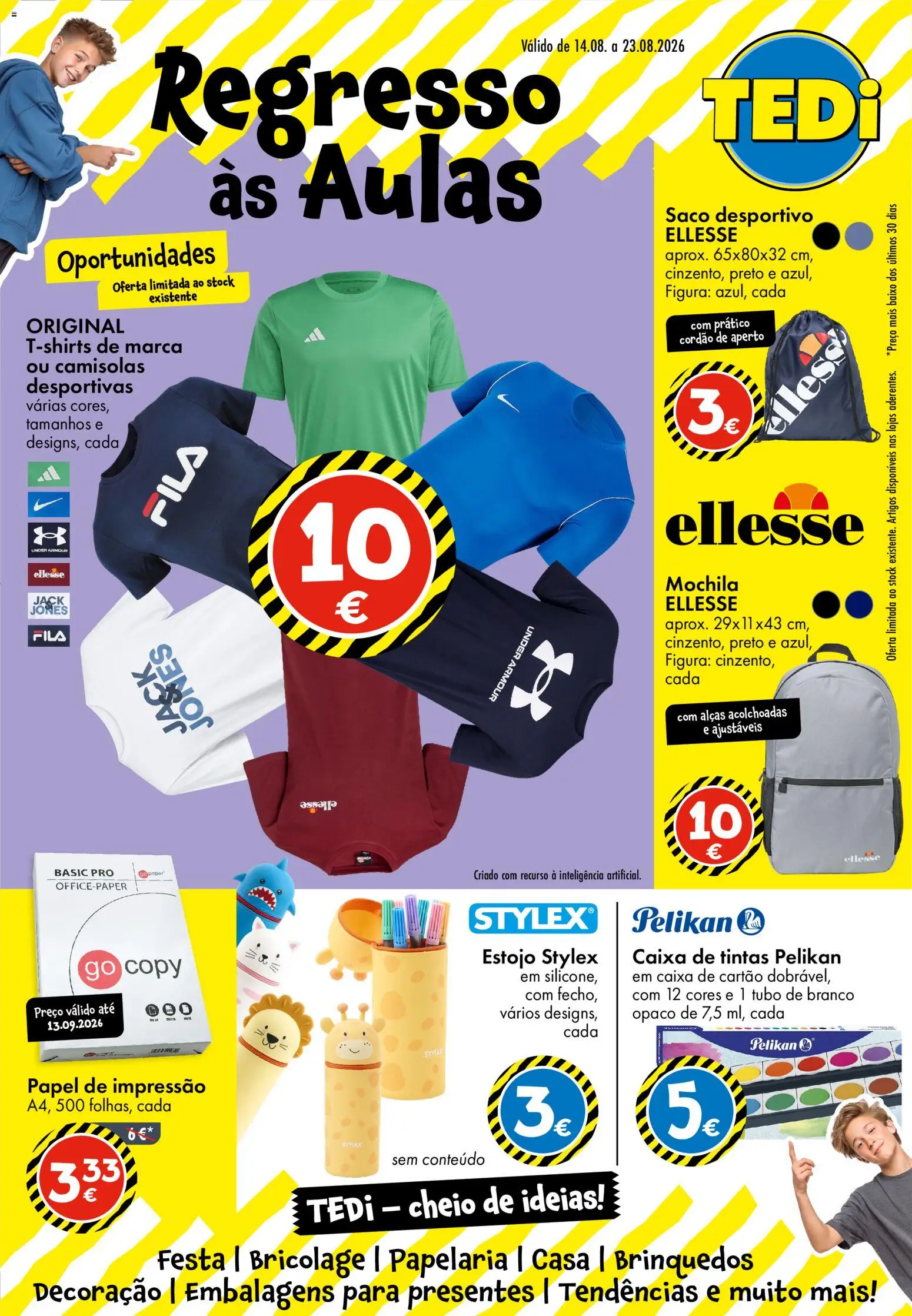 TEDi folheto │ válido de 14/08/2026 | Página: 1 | Produtos: Mochila, Saco, Decoração, Caixa