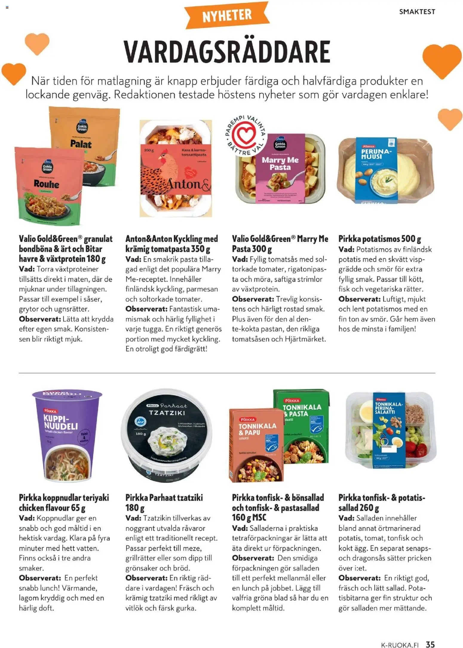 K-Market - K-Mat 9/2026 – voimassa 26/08/2026 alkaen | Sivu: 35 | Tuotteet: Parmesan, Kerma, Salaatti, Tonnikala