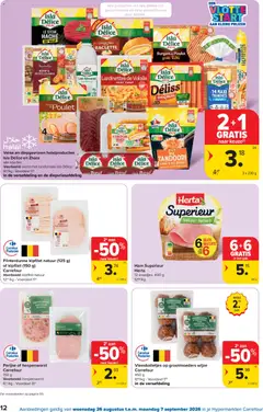 LE STEAK HACHÉ 100% BŒUF, Isla Délice Le Steak Haché 100% Bœuf - Voorbeeld van een folder van Carrefour, geldig van 26/08/2026 | Pagina: 12 | Producten: Ham, Steak, Worst, Chorizo