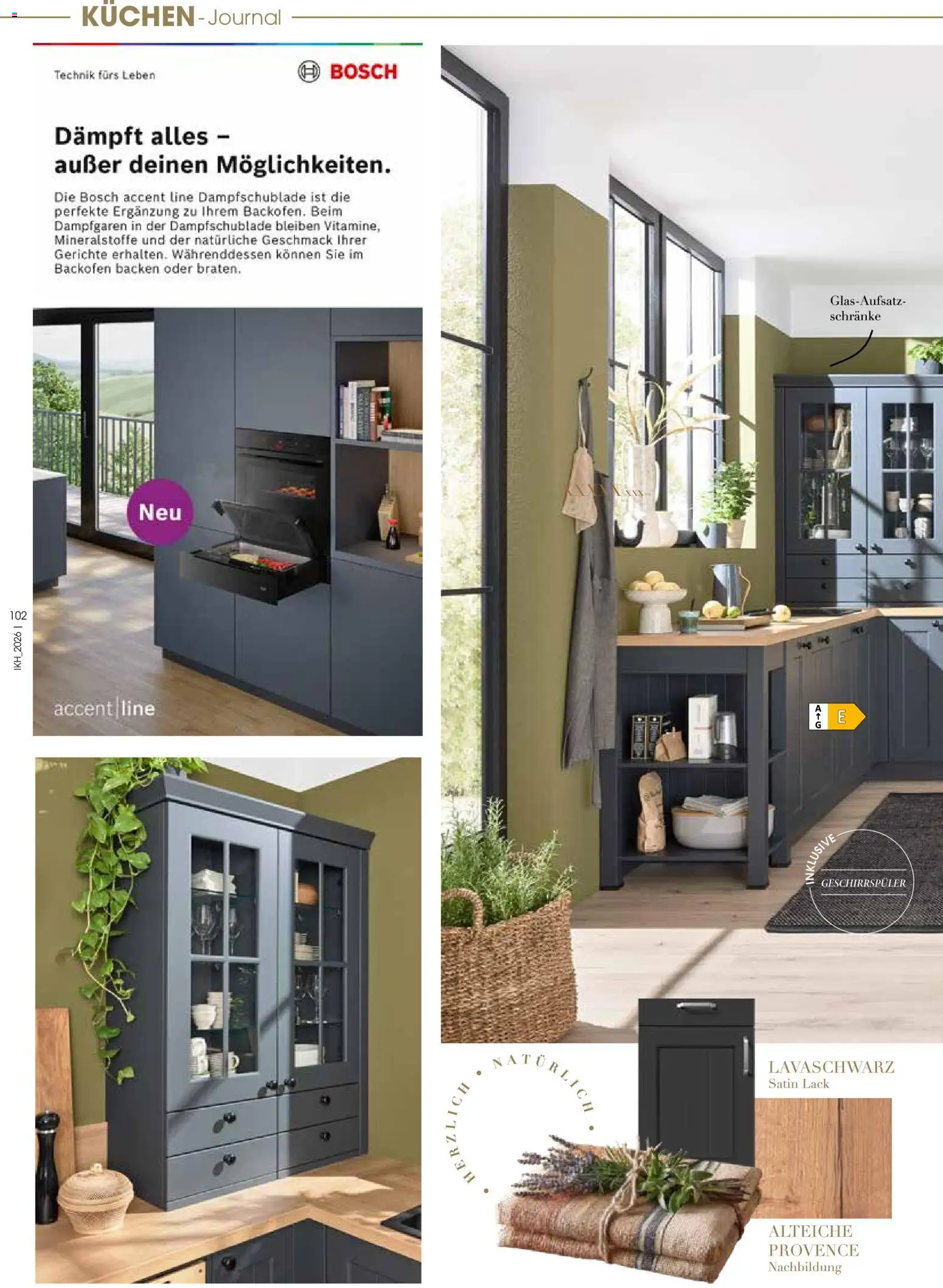 Zurbrüggen Küchen Journal – gültig ab 27.05.2026 | Seite: 102 | Produkte: Bosch, Geschirrspüler, Gerichte, Backofen