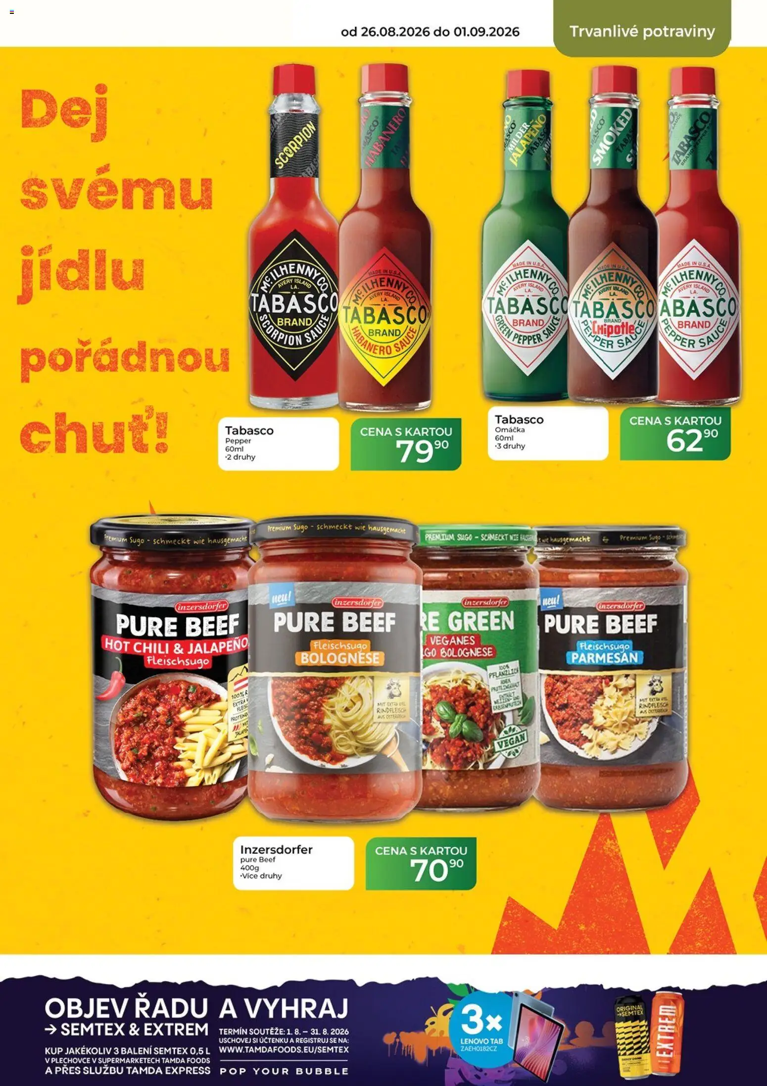 Tamda Foods leták od 26.08.2026 | Strana: 43 | Produkty: Vegan, Tabasco, Semtex, Potraviny