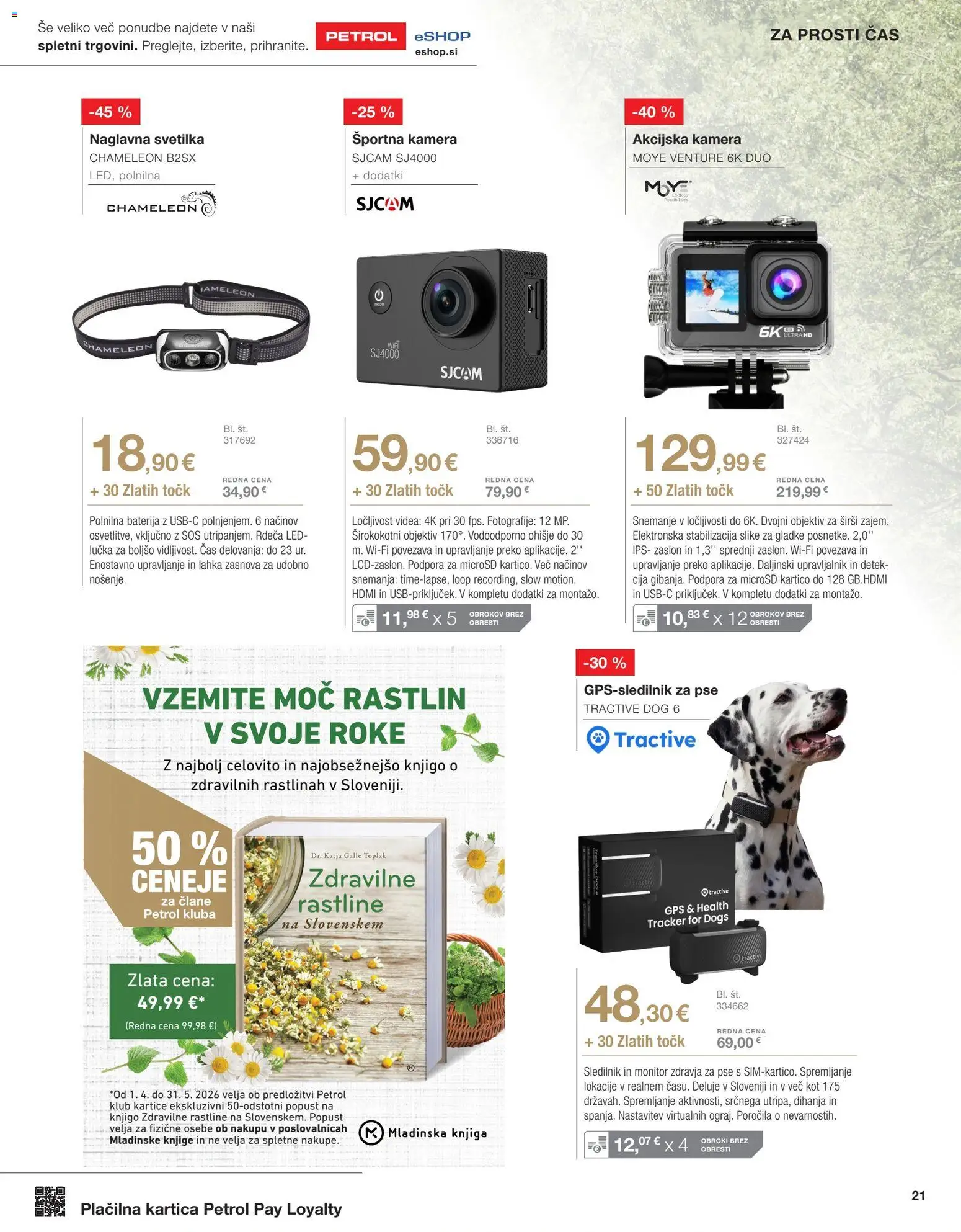 Novi Petrol katalog ponudbe – veljaven od 01.04.2026 | Stran: 21 | Izdelki: Monitor, Kamera, Svetilka, Knjiga