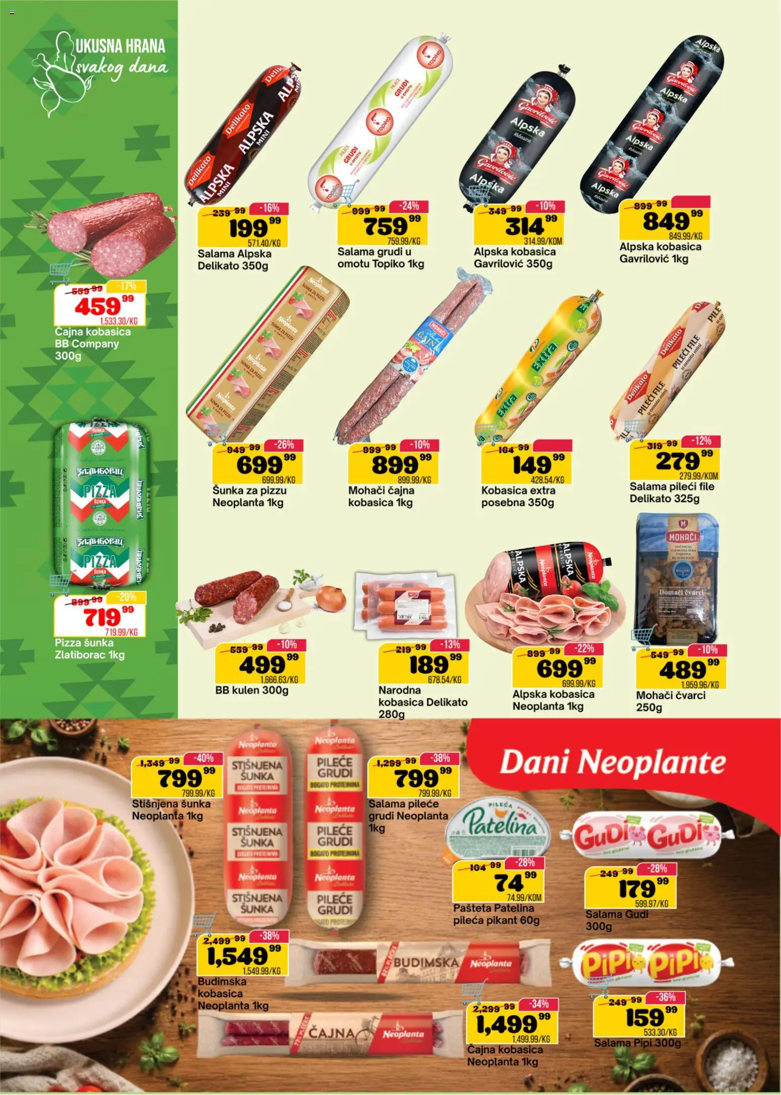 Senta Promet katalog - važi od 26.08.2026 | Strana: 6 | Proizvode: Protein, Pileći file, Pizza šunka, Pašteta