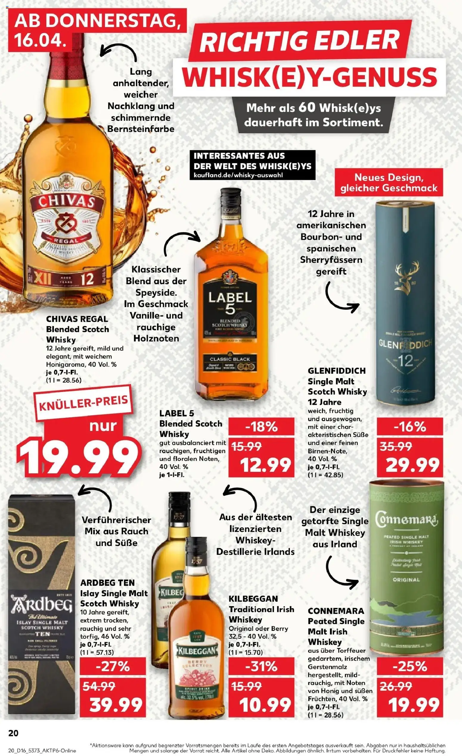 Kaufland Prospekt Bückeburg	 – gültig ab 13.04.2026 | Seite: 32 | Produkte: Whisky, Regal, Bourbon, Whiskey