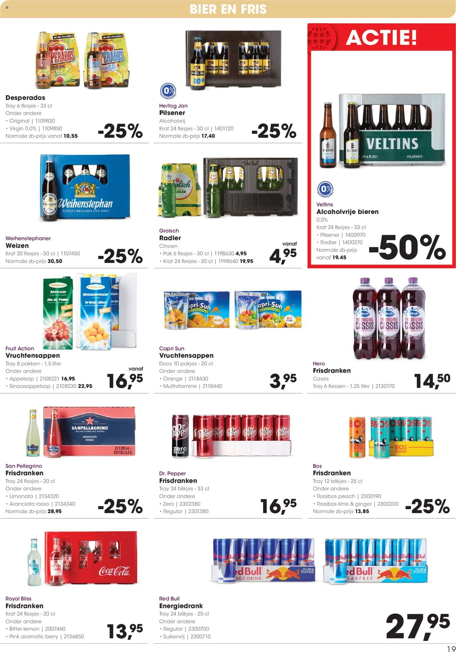 {H1} | Pagina: 19 | Producten: Desperados, Cassis, Appelsap, Fruit