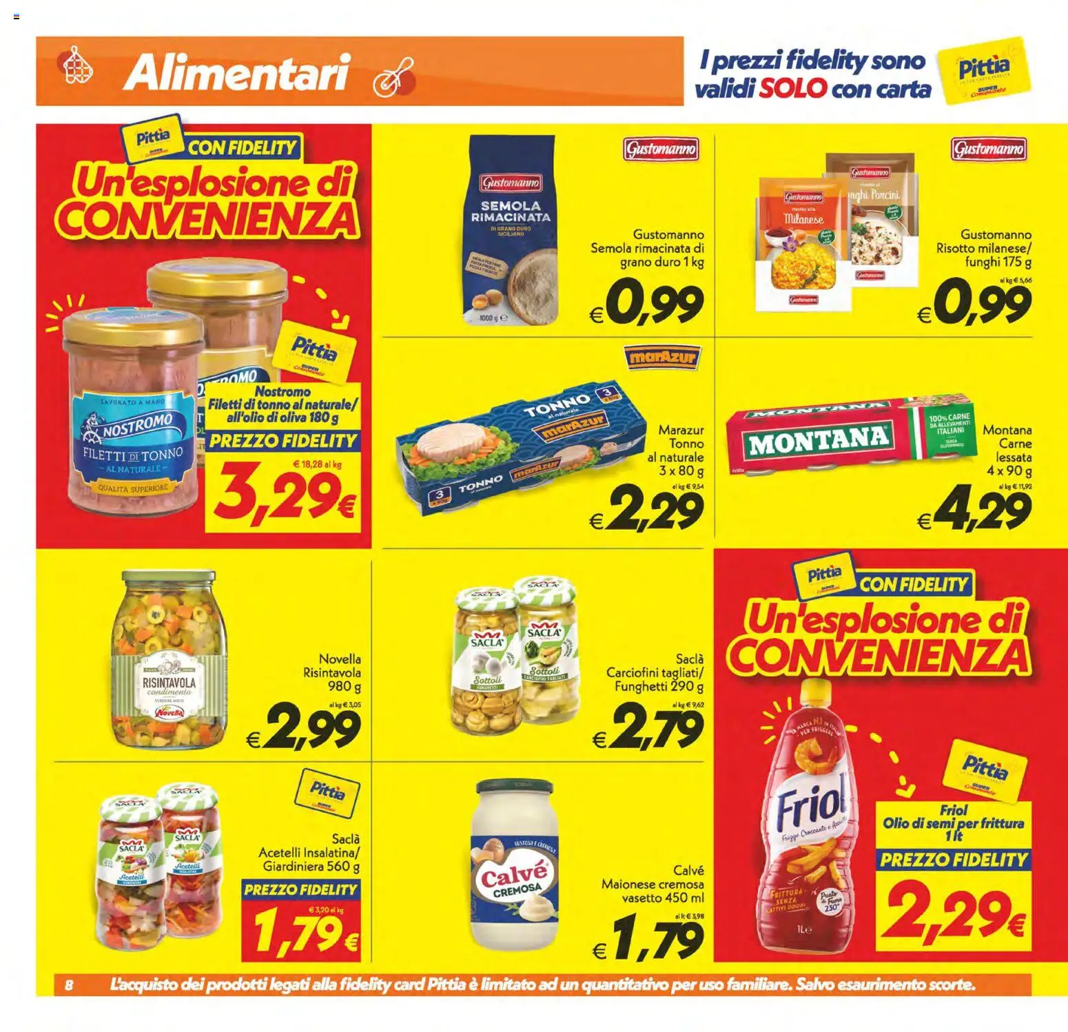 Volantino SuperConveniente del 19/06/2026 | Pagina: 8 | Prodotti: Maionese, Olio, Funghi, Tonno