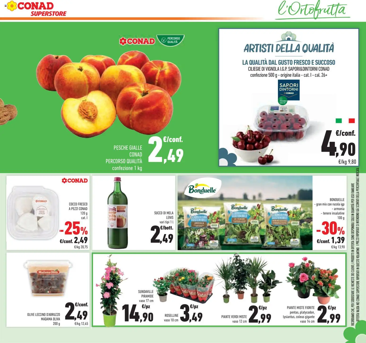 Volantino Conad del 04.06.2026 | Pagina: 13 | Prodotti: Succo, Rucola, Olive, Vaso