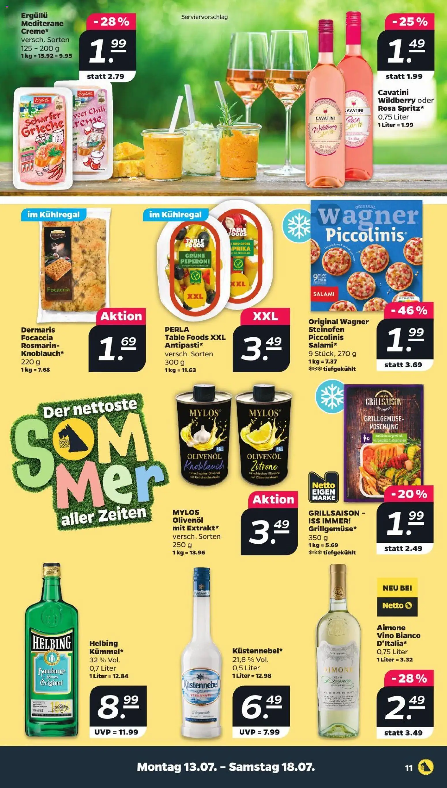 Netto Prospekt – gültig ab 13.07.2026 | Seite: 11 | Produkte: Zitrone, Chili, Piccolinis, Salami