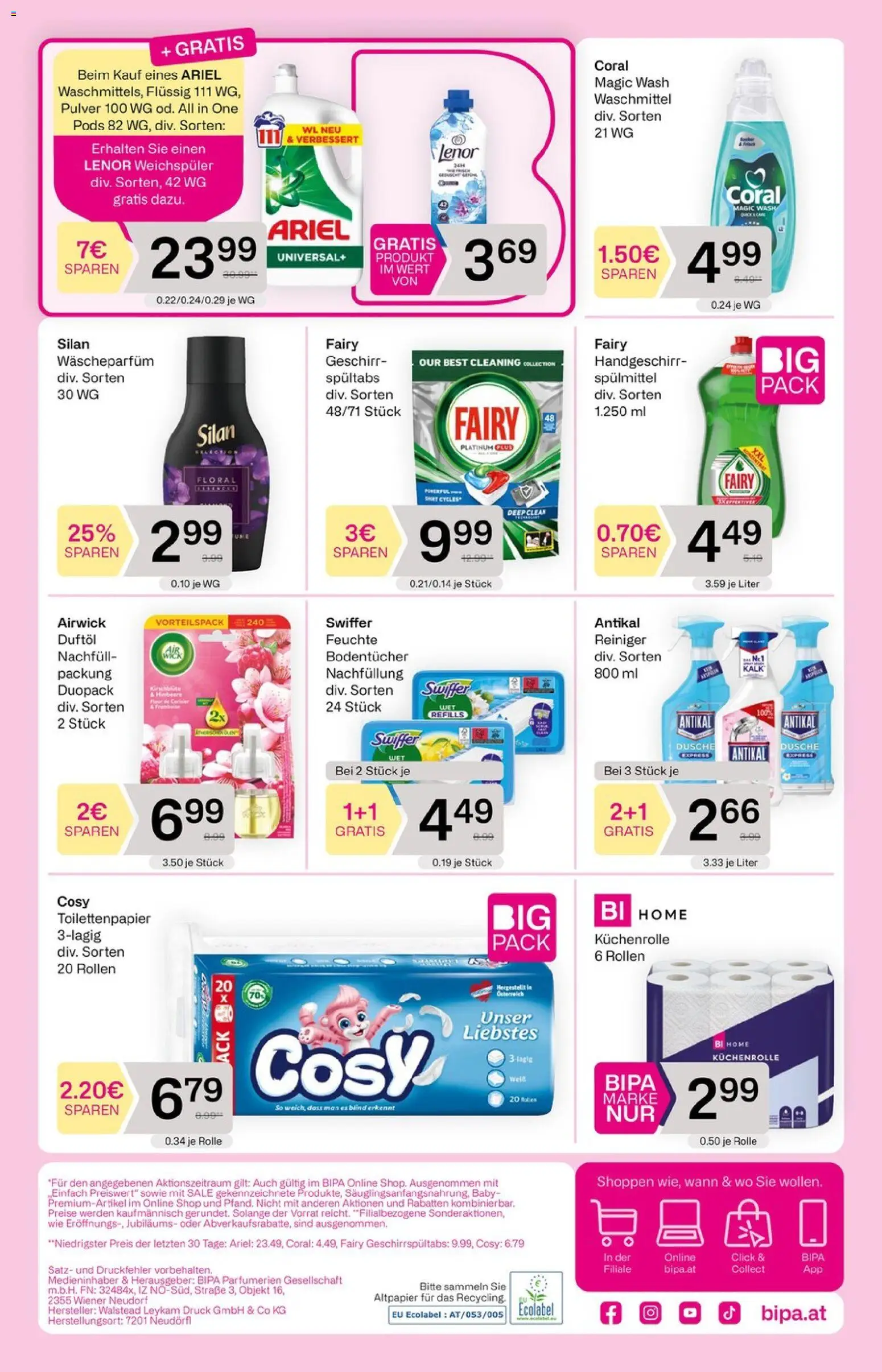Bipa Flugblatt gültig ab 11.06.2026 | Seite: 10 | Produkte: Dusche, Weichspüler, Waschmittel