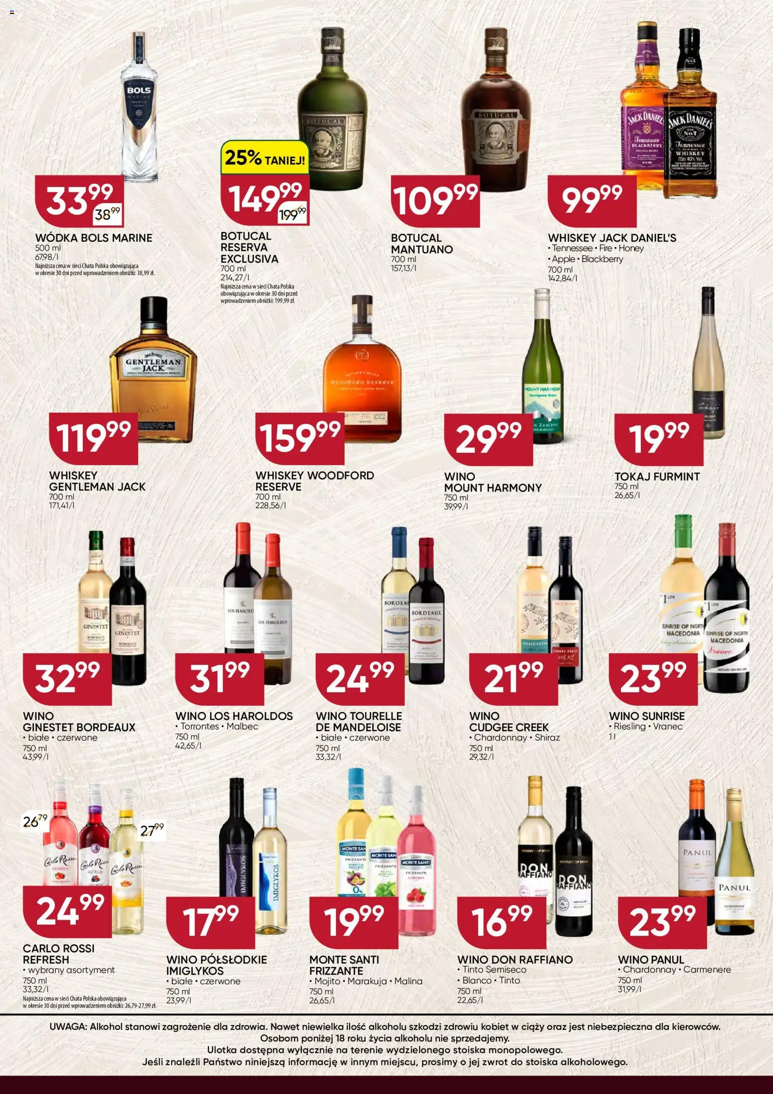 Chata Polska gazetka - Mocna Oferta od 30.06.2026 | Strona: 2 | Produkty: Gentleman Jack, Chardonnay, Wino, Alkohol