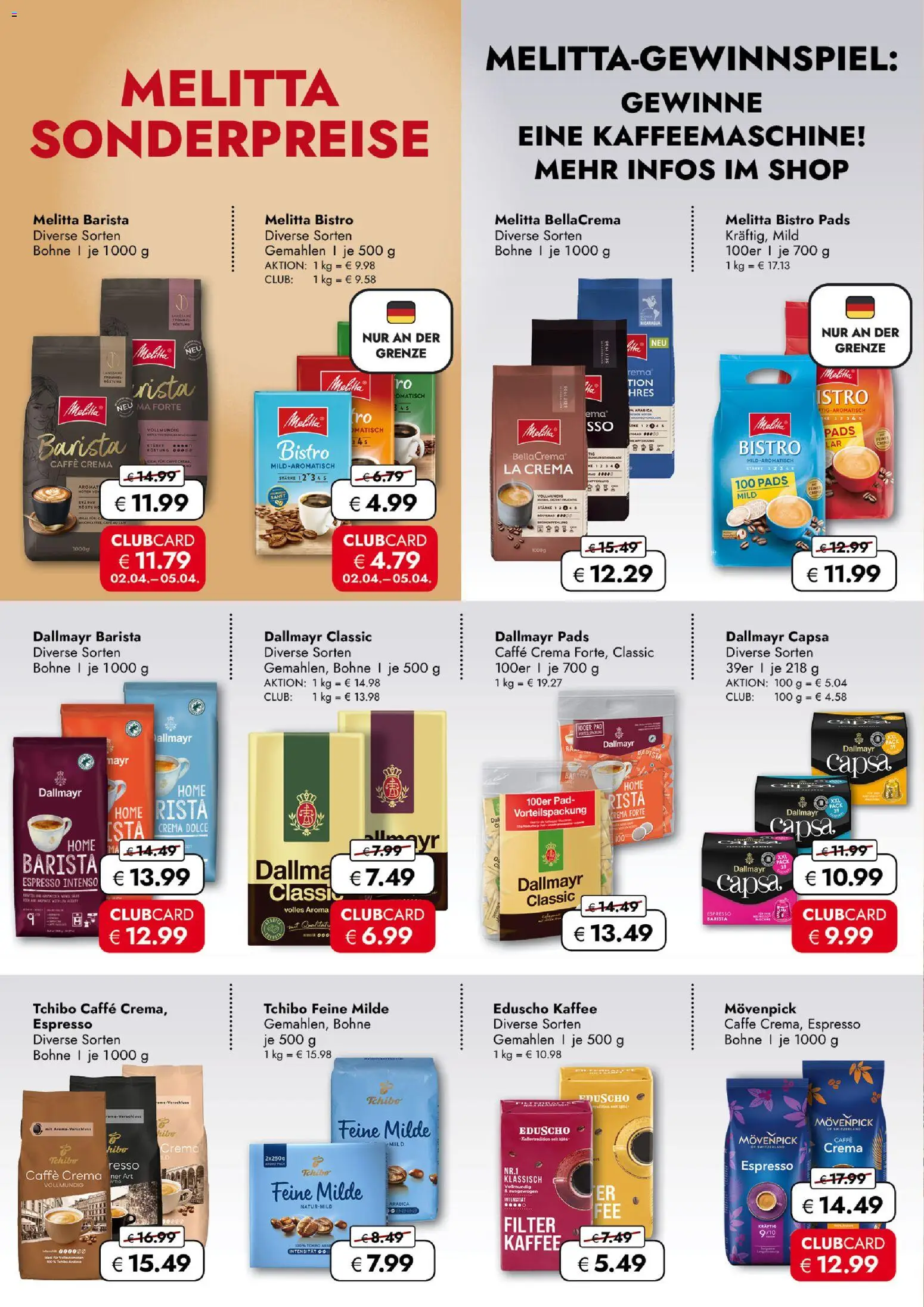 Travel FREE Flugblatt gültig ab 03.04.2026 | Seite: 2 | Produkte: Kaffeemaschine, Kaffee
