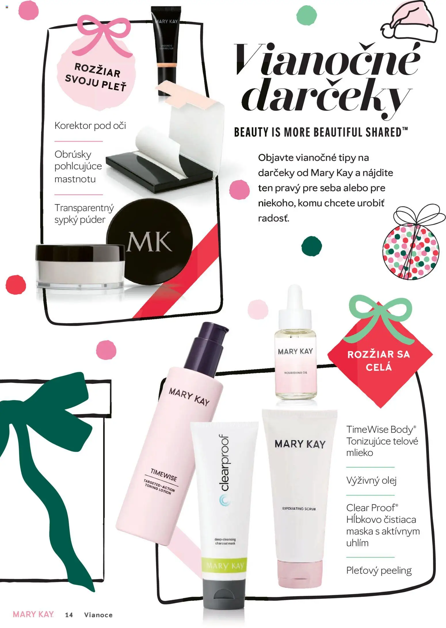 Nové Mary Kay akcie – leták je platný od 30.09.2026 | Strana: 14 | Produkty: Olej, Korektor, Púder, Maska