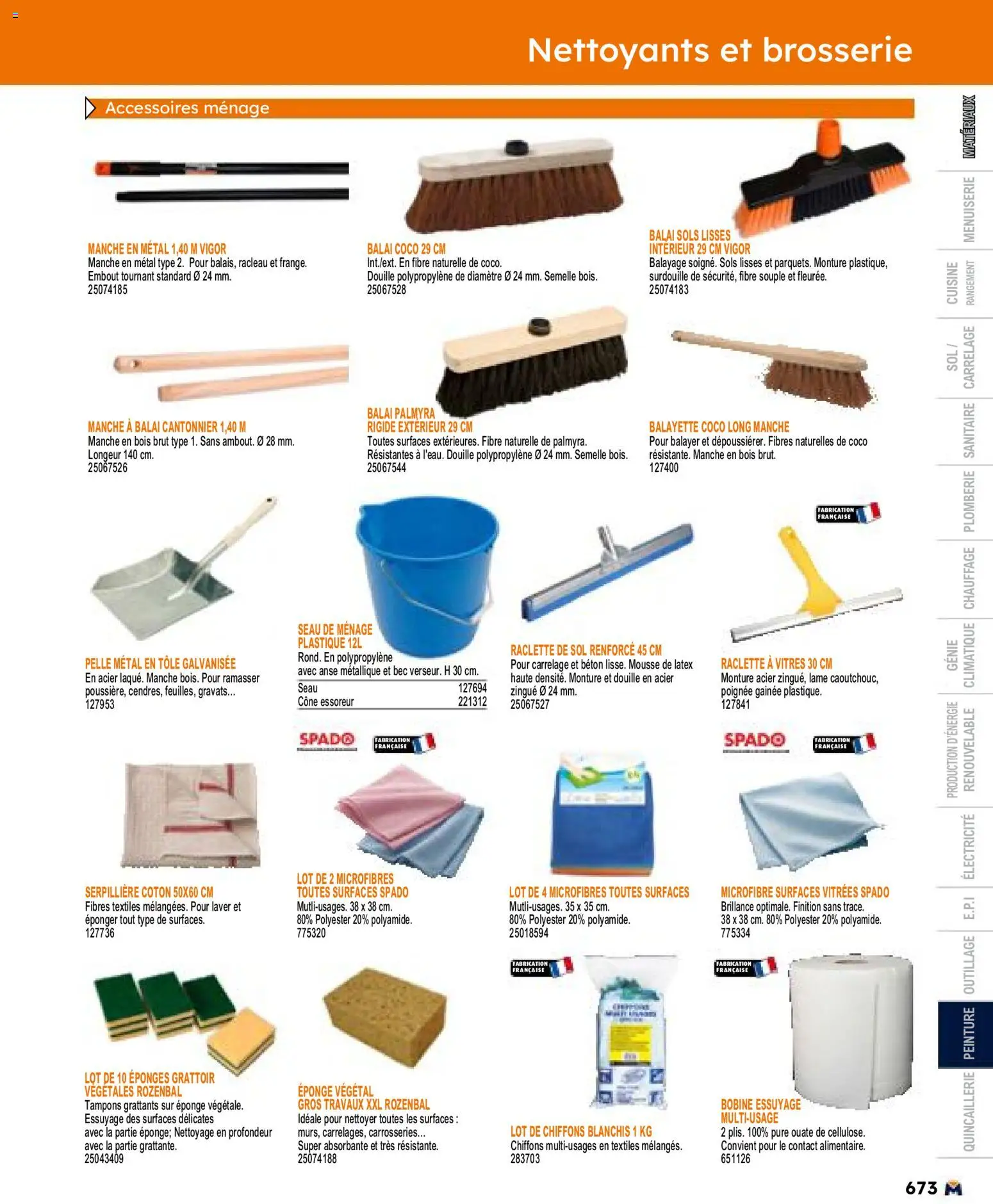 {H1} | Page: 673 | Produits: Coton, Eponge, Mousse, Balai