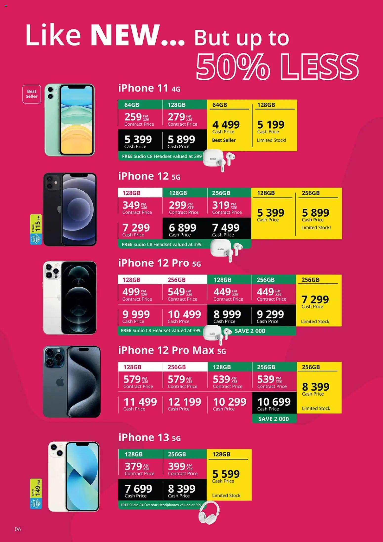 New Cellucity catalogue – valid from 09.06.2026 | Page: 8 | Products: Headset, Headphones, Stock