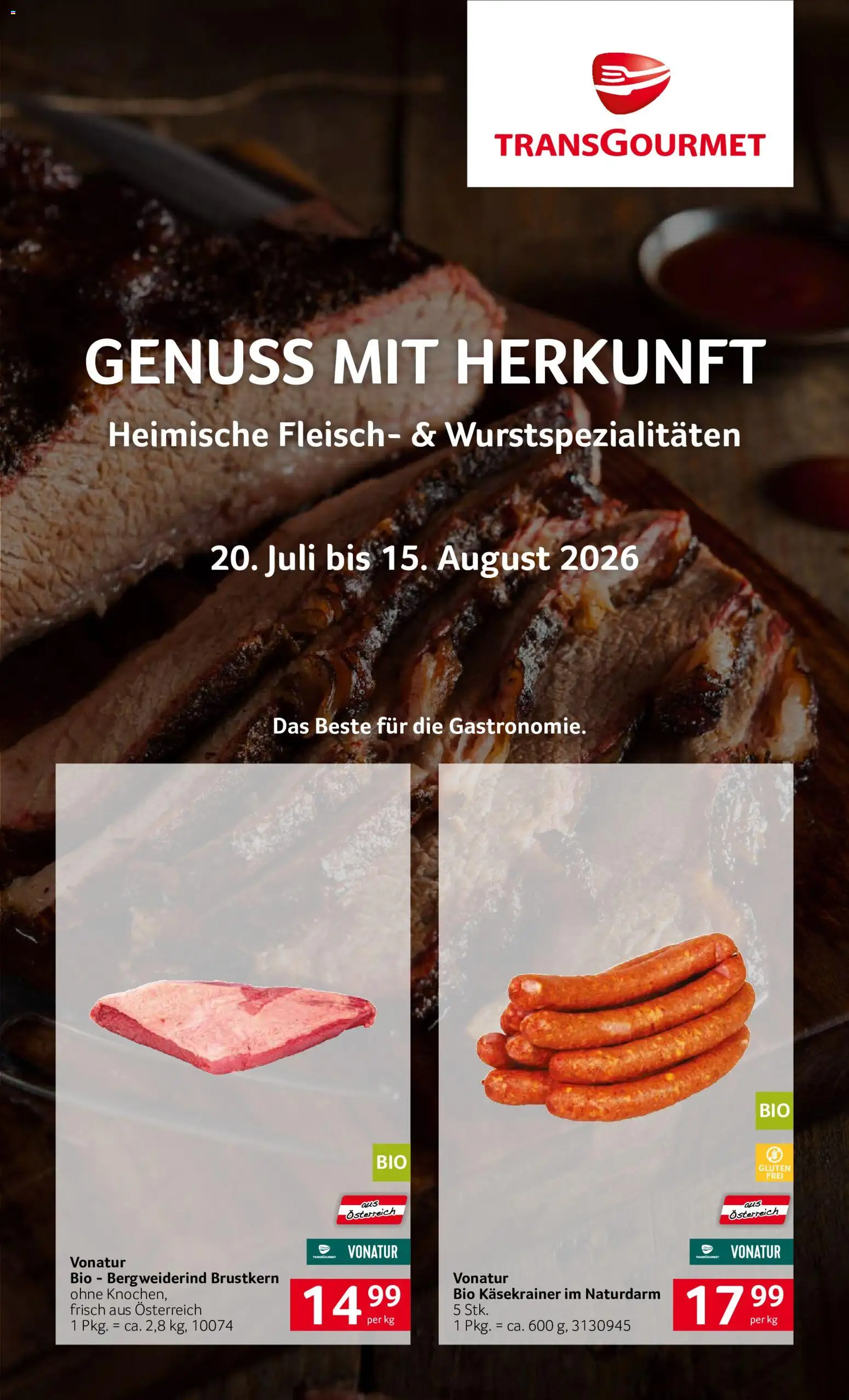 Transgourmet Genuss mit Herkunft gültig ab 20.07.2026 | Seite: 1