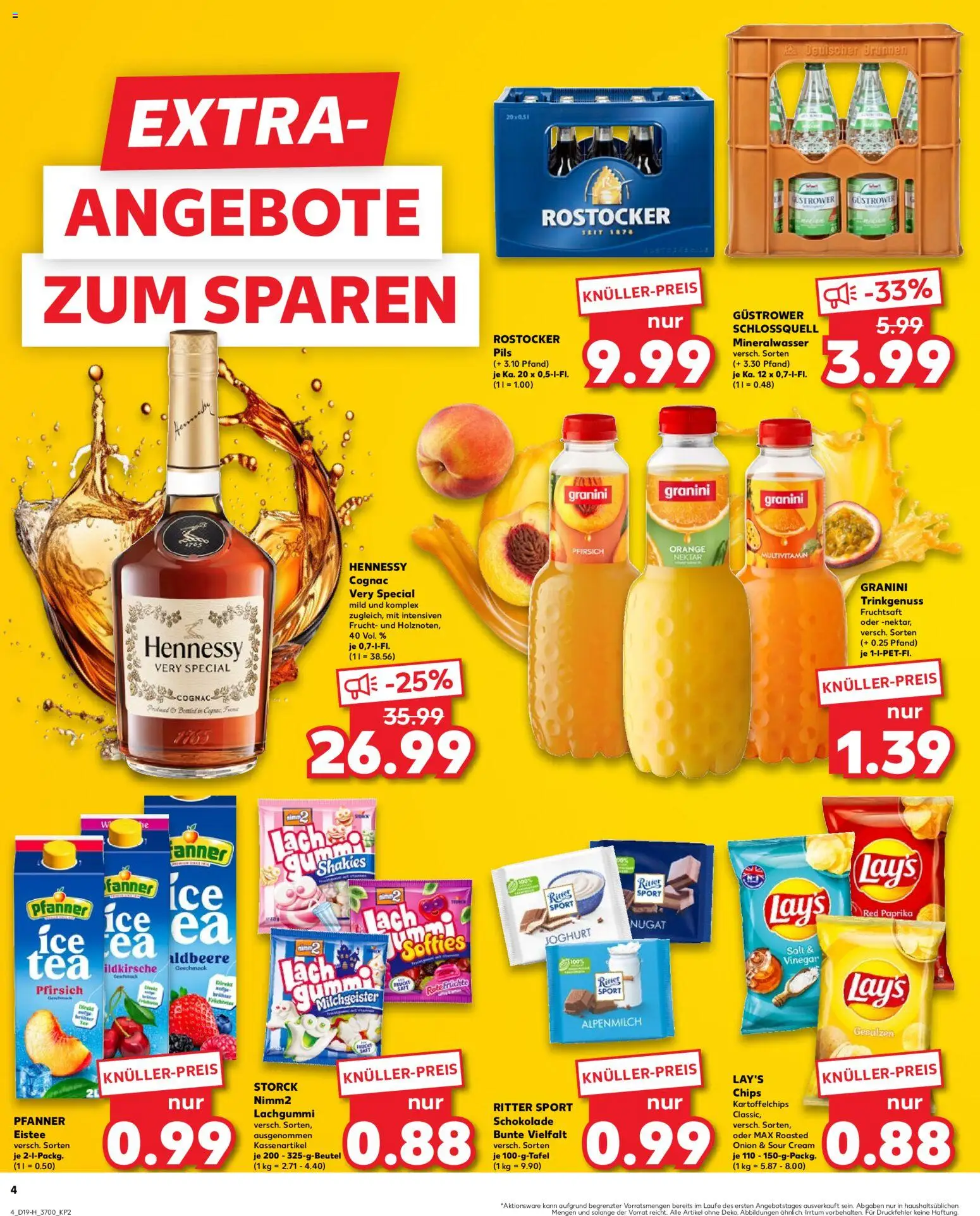 Kaufland Prospekt Rostock	 – gültig ab 07.05.2026 | Seite: 4 | Produkte: Pils, Pfanner eistee, Granini, Chips