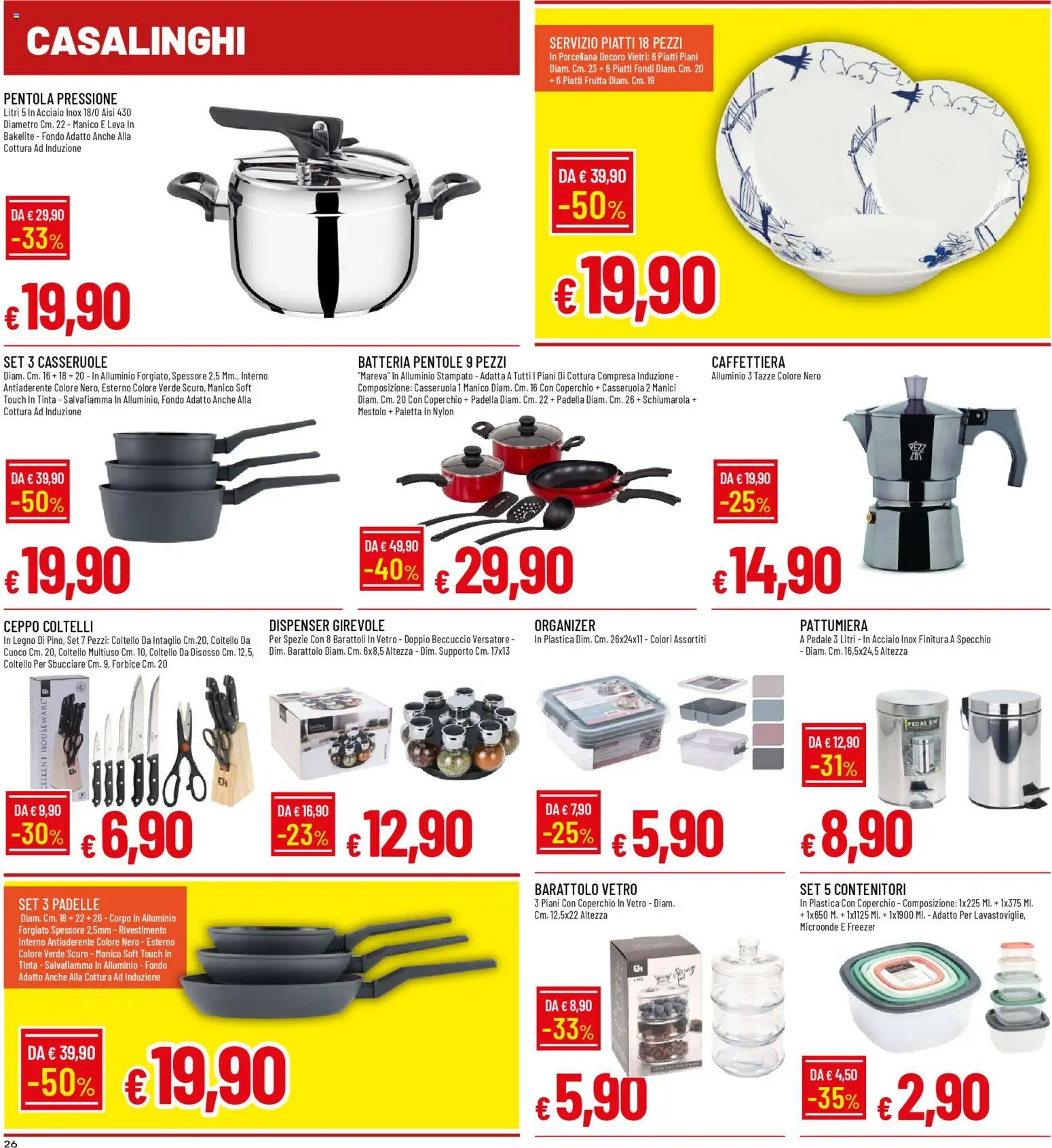 Volantino Galassia del 09.04.2026 | Pagina: 26 | Prodotti: Frutta, Forbice, Padella, Alluminio
