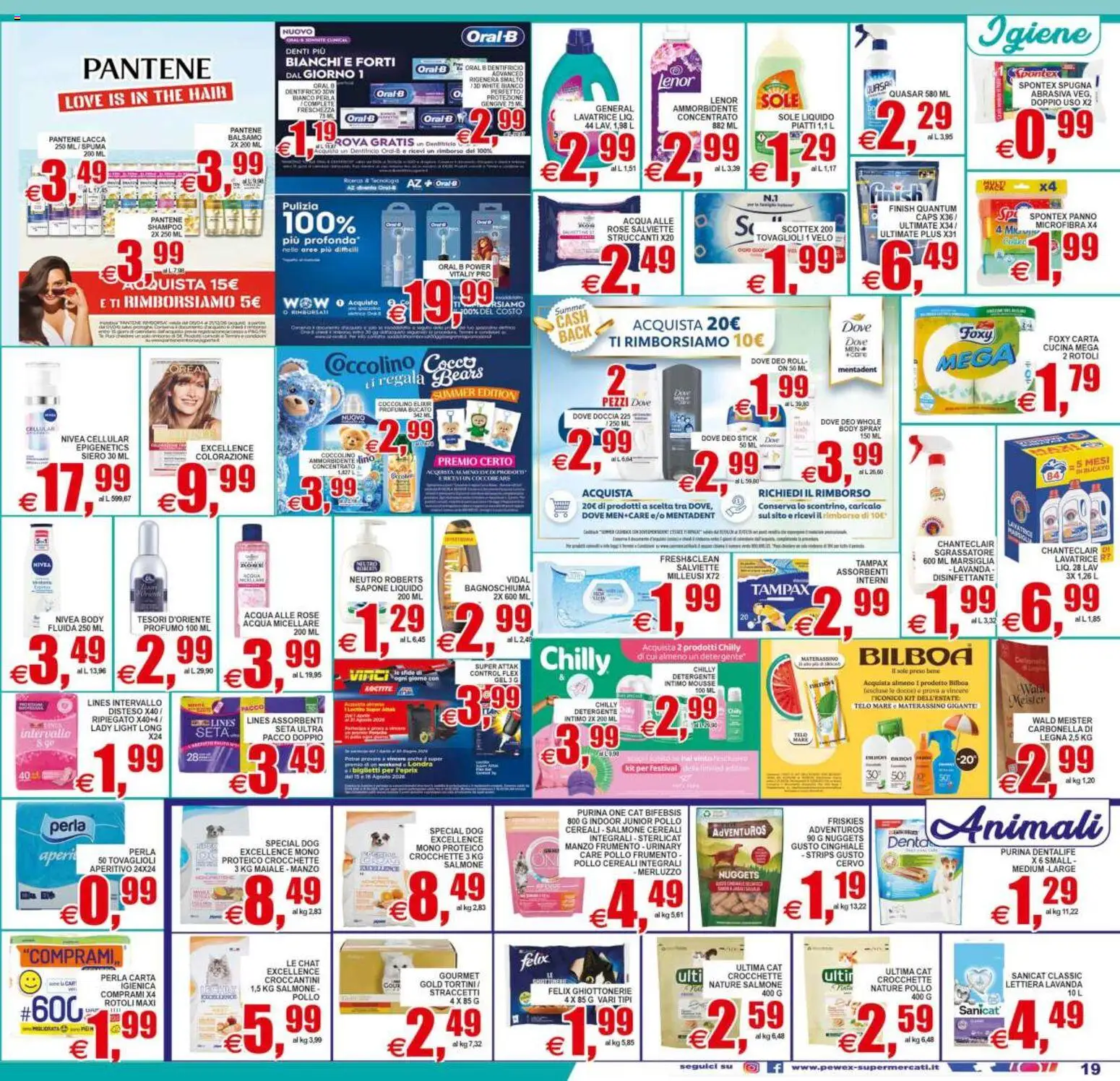 Volantino Pewex del 19/06/2026 | Pagina: 19 | Prodotti: Pollo, Ammorbidente, Cereali, Nuggets