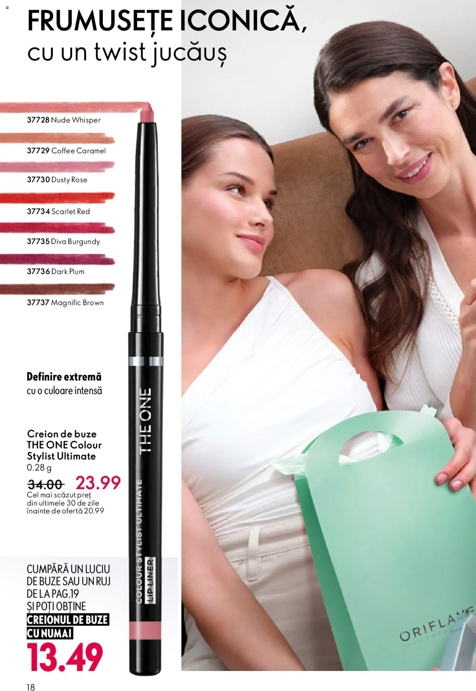 Noul catalog Oriflame – valabil de la 06.05.2026 | Pagină: 18 | Produse: Ruj, Luciu de buze