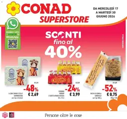 Anteprima del volantino Conad - Sconti fino al 40% valido a partire dal 16.06.2026