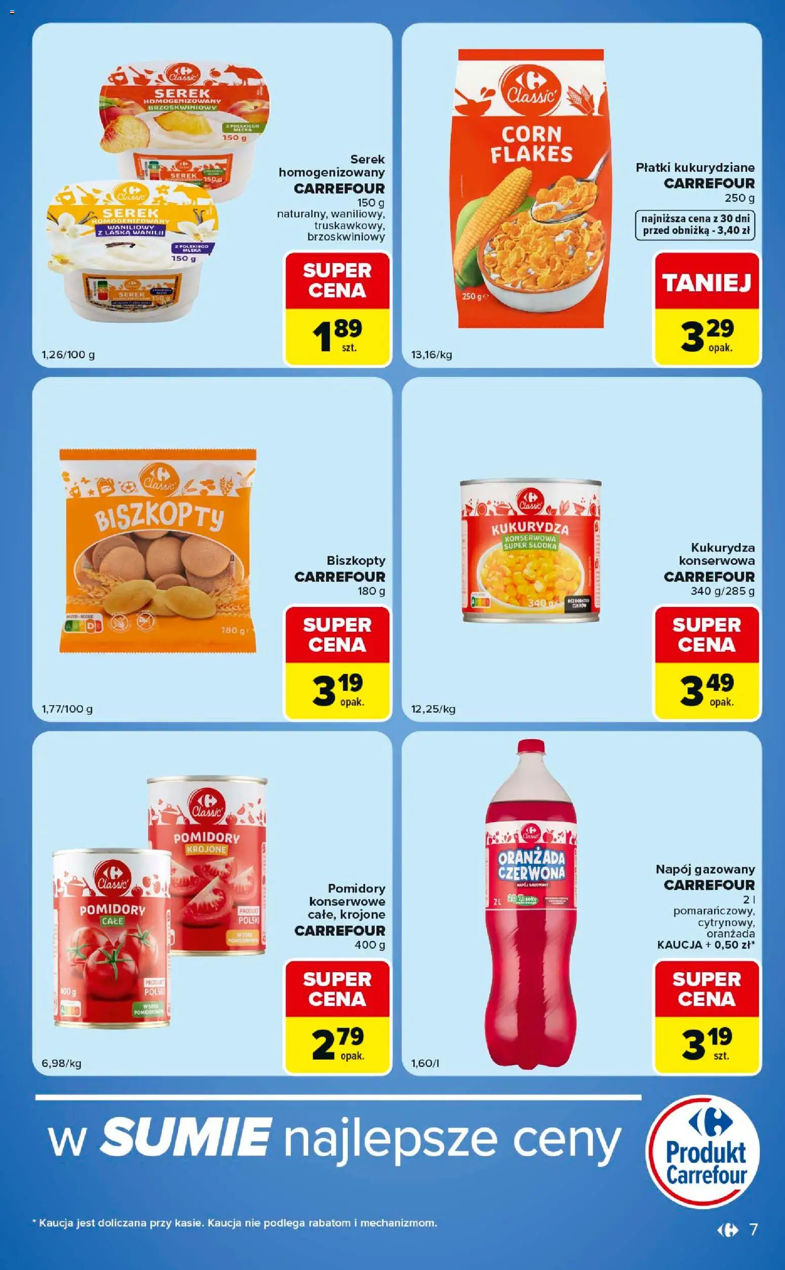 Carrefour gazetka - Express od 18.08.2026 | Strona: 7 | Produkty: Biszkopty, Mleka, Pomidory krojone, Pomidory
