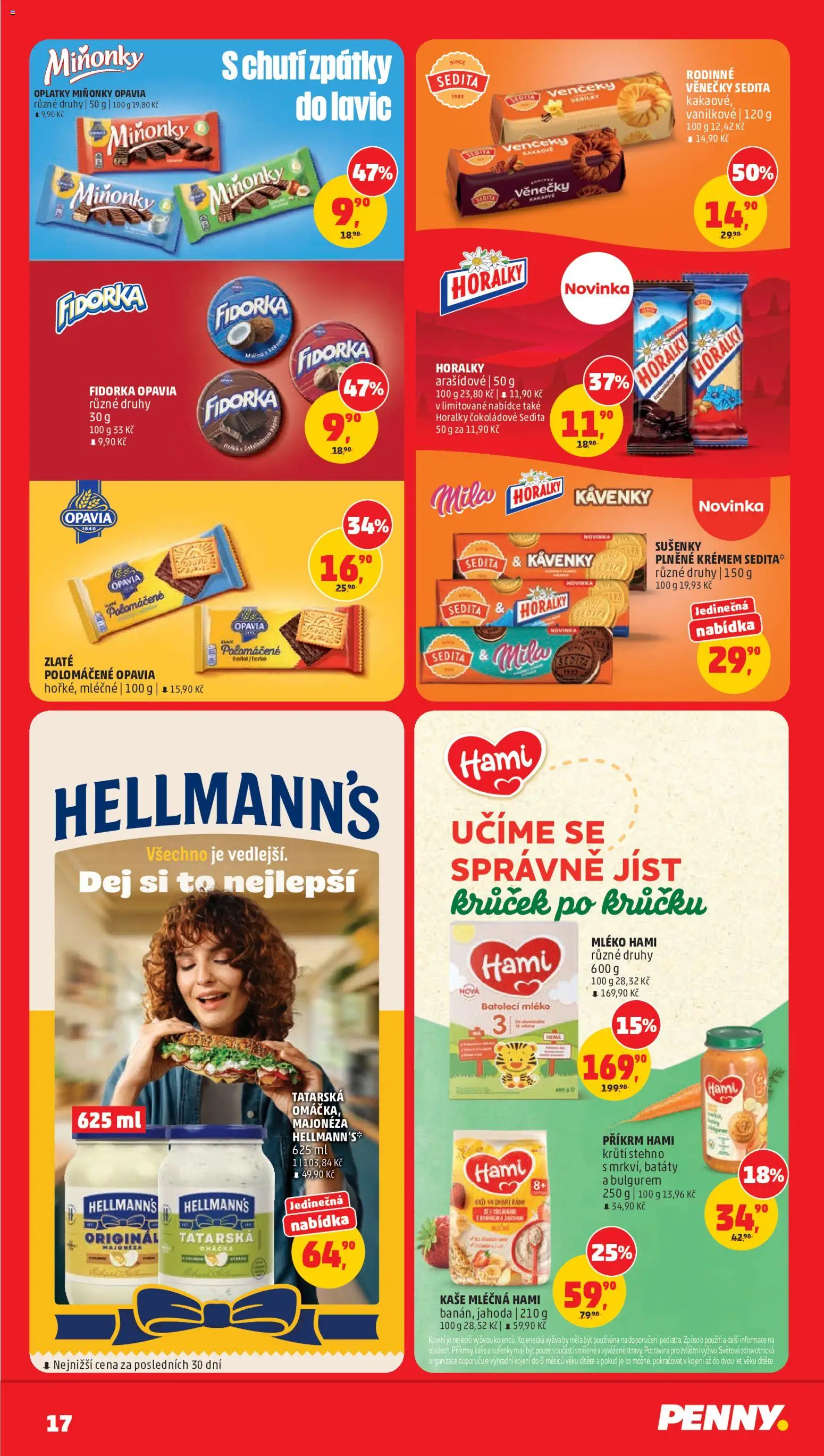 Penny Market leták od 09.09.2026 | Strana: 17 | Produkty: Horalky, Příkrmy, Majonéza Hellmann's, Oplatky