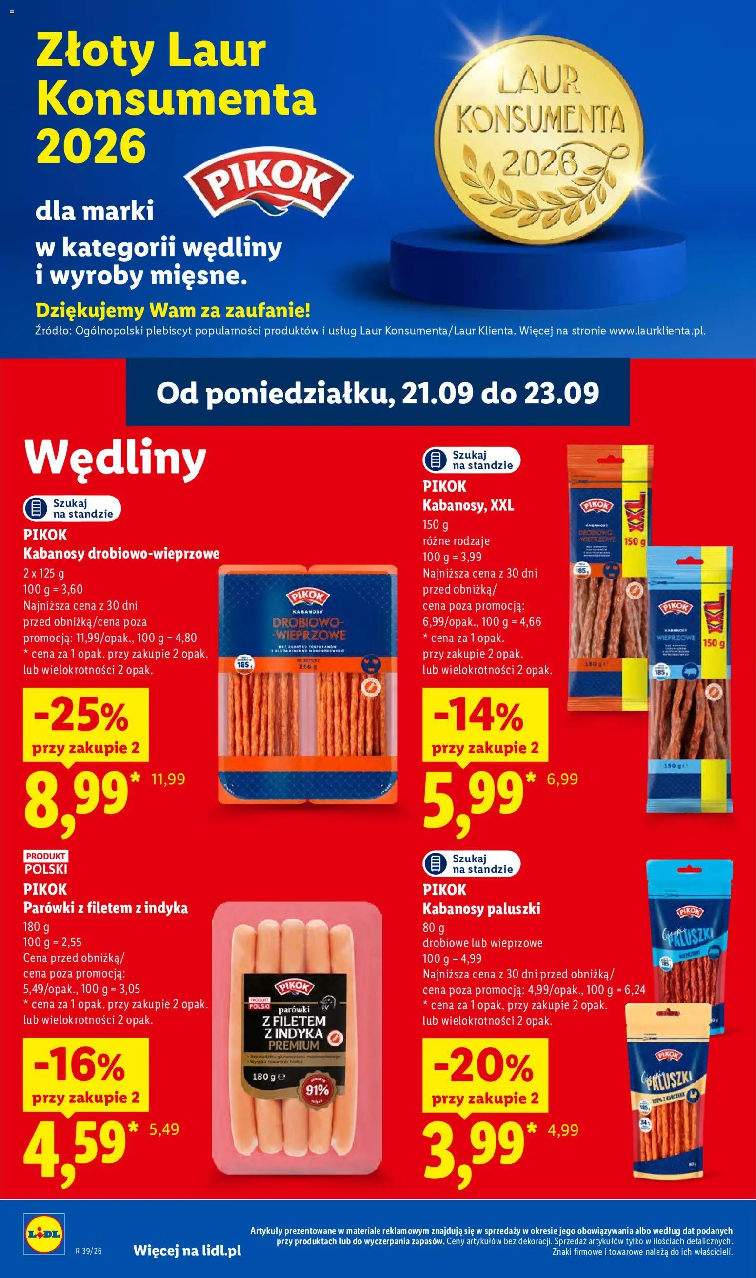 Lidl Polsko leták od 21.09.2026 | Strana: 62 | Produkty: Pikok