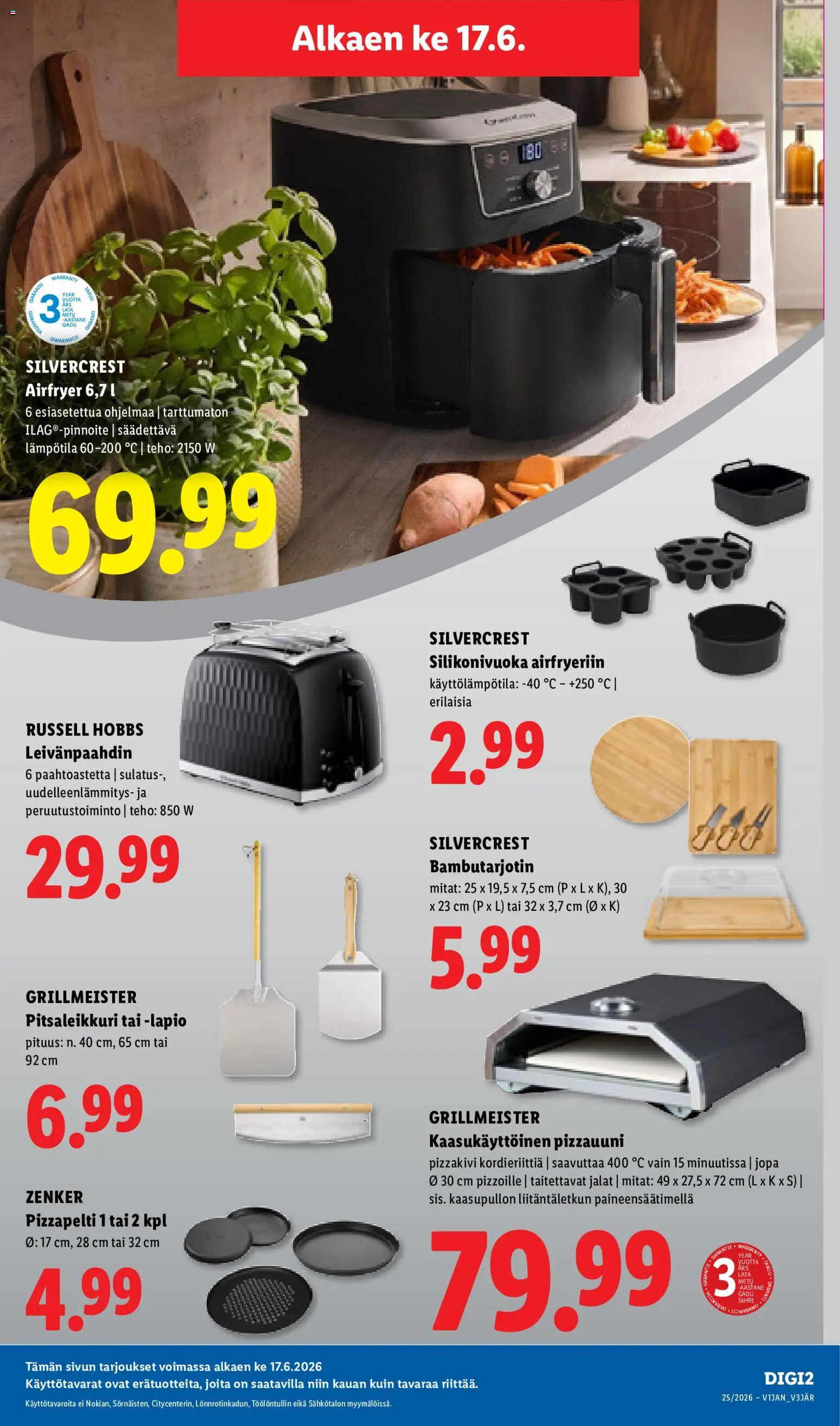 Lidl tarjoukset - Helsinki – voimassa 17.06.2026 alkaen | Sivu: 18 | Tuotteet: Leivänpaahdin, Lapio