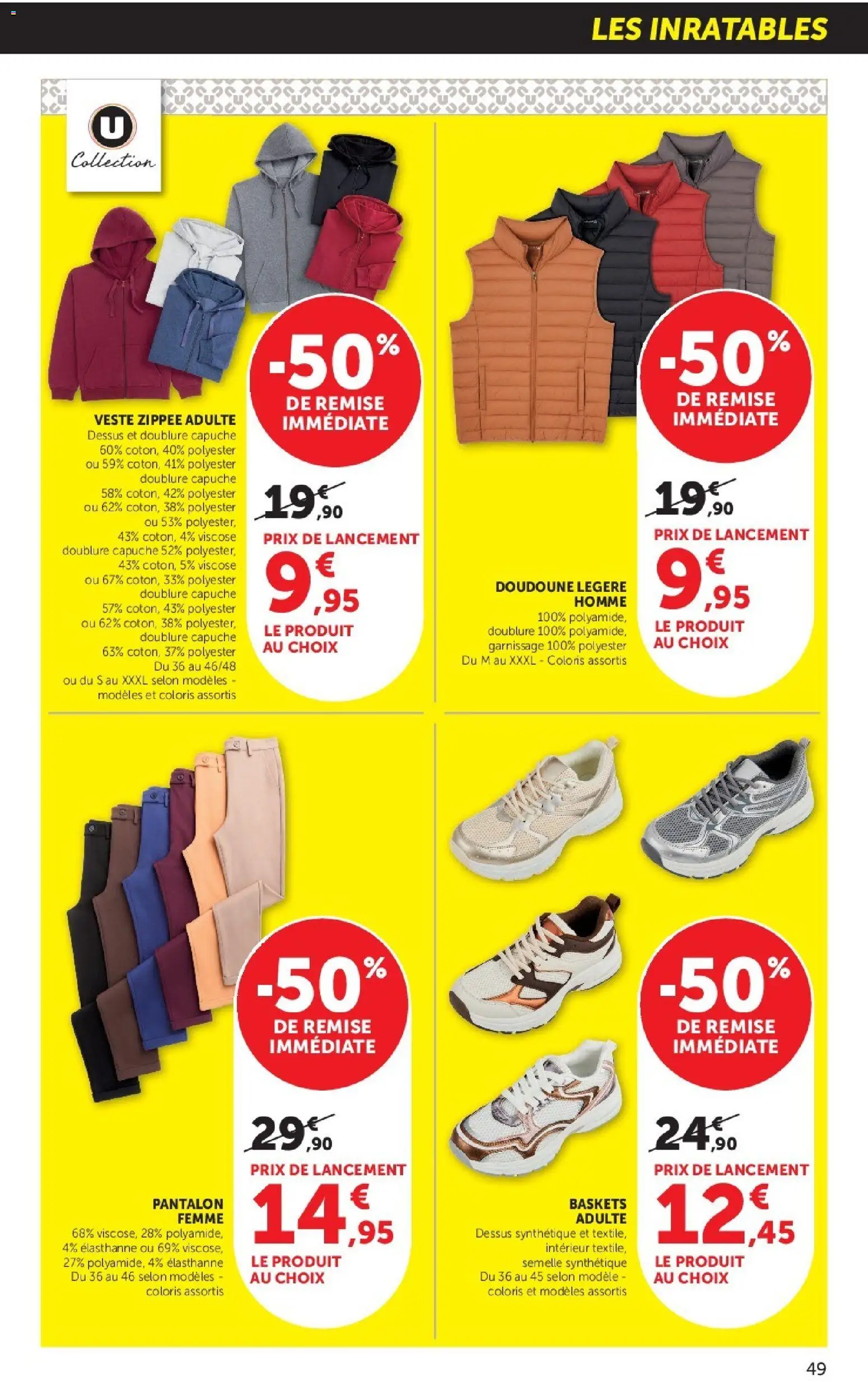 {H1} | Page: 49 | Produits: Veste, Pantalon, Baskets, Doudoune