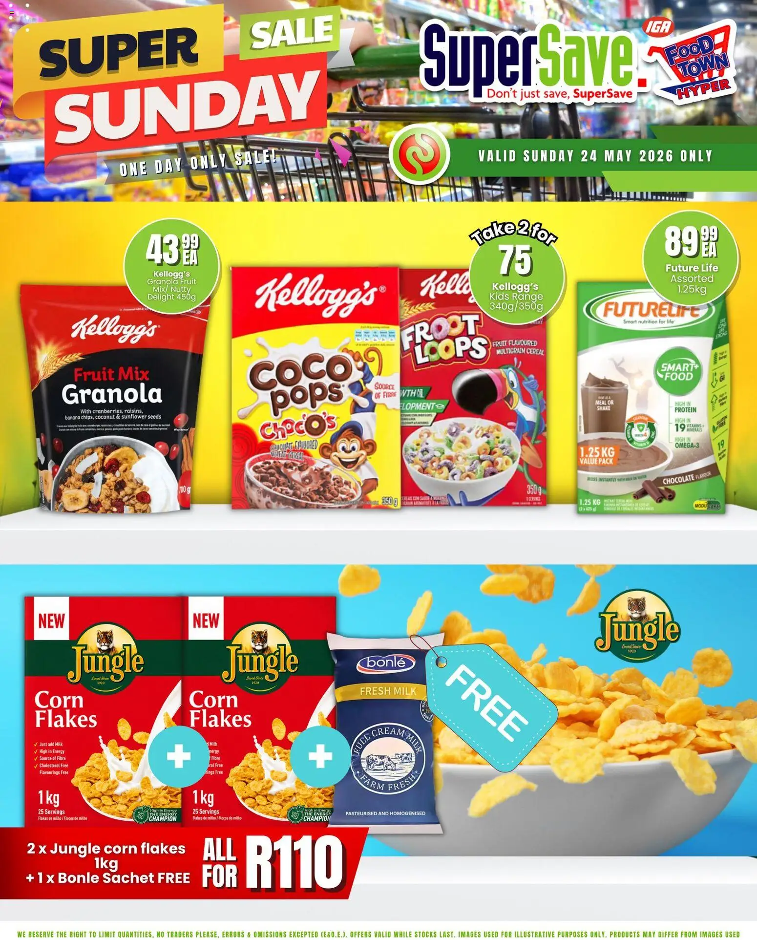 New Super Save catalogue – valid from 24.05.2026 | Page: 4 | Products: Detergente líquido, Milk, Cream, Fruit