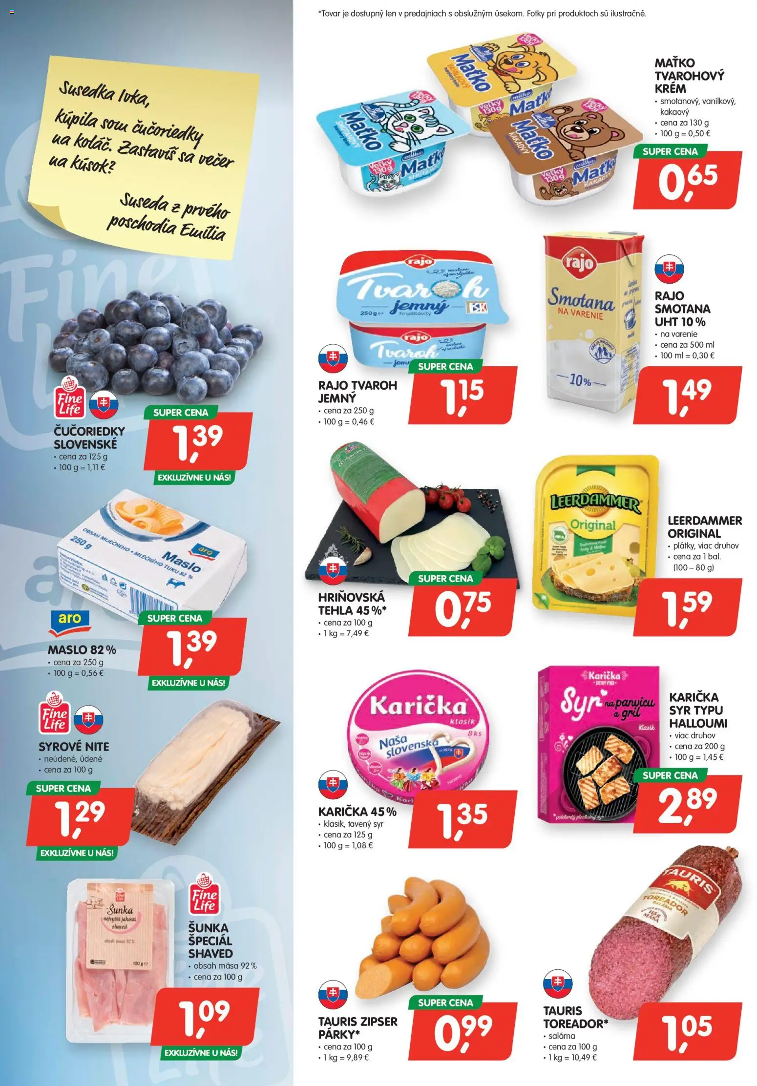 Nové Môj obchod akcie – leták je platný od 14.08.2026 | Strana: 2 | Produkty: Gril, Maslo, Šunka, Tavený syr