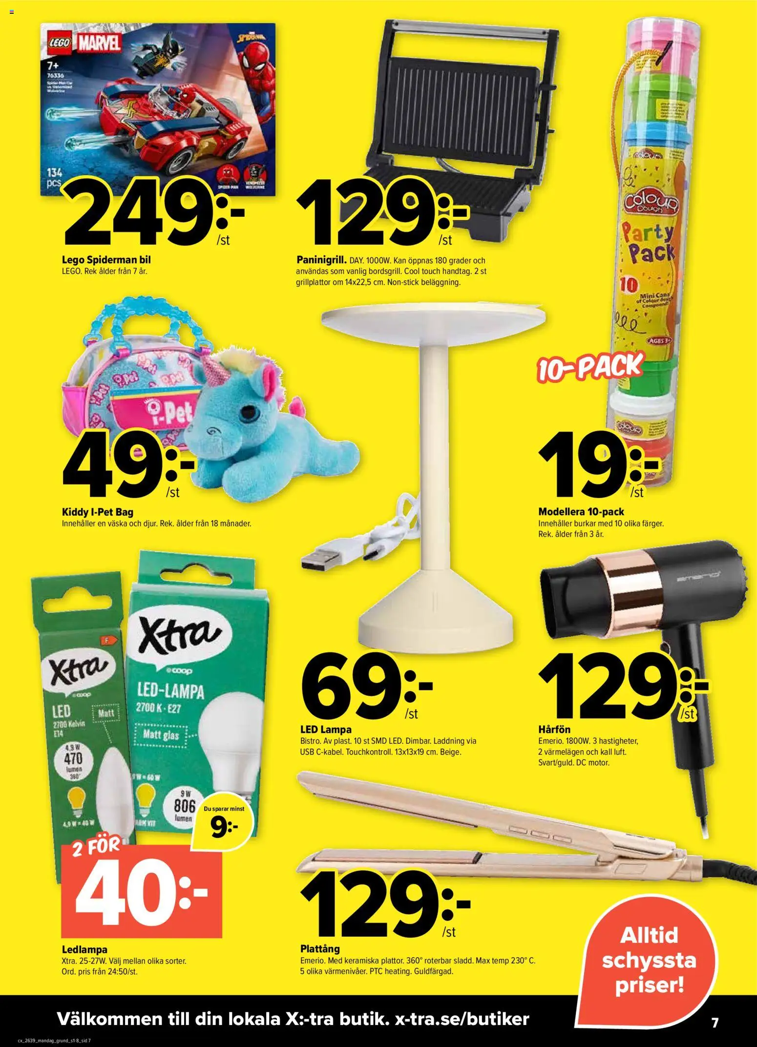 Coop Daglivs reklamblad aktuell från 21/09/2026 | Sida: 7 | Produkter: Plattång, Lampa, Glas, USB