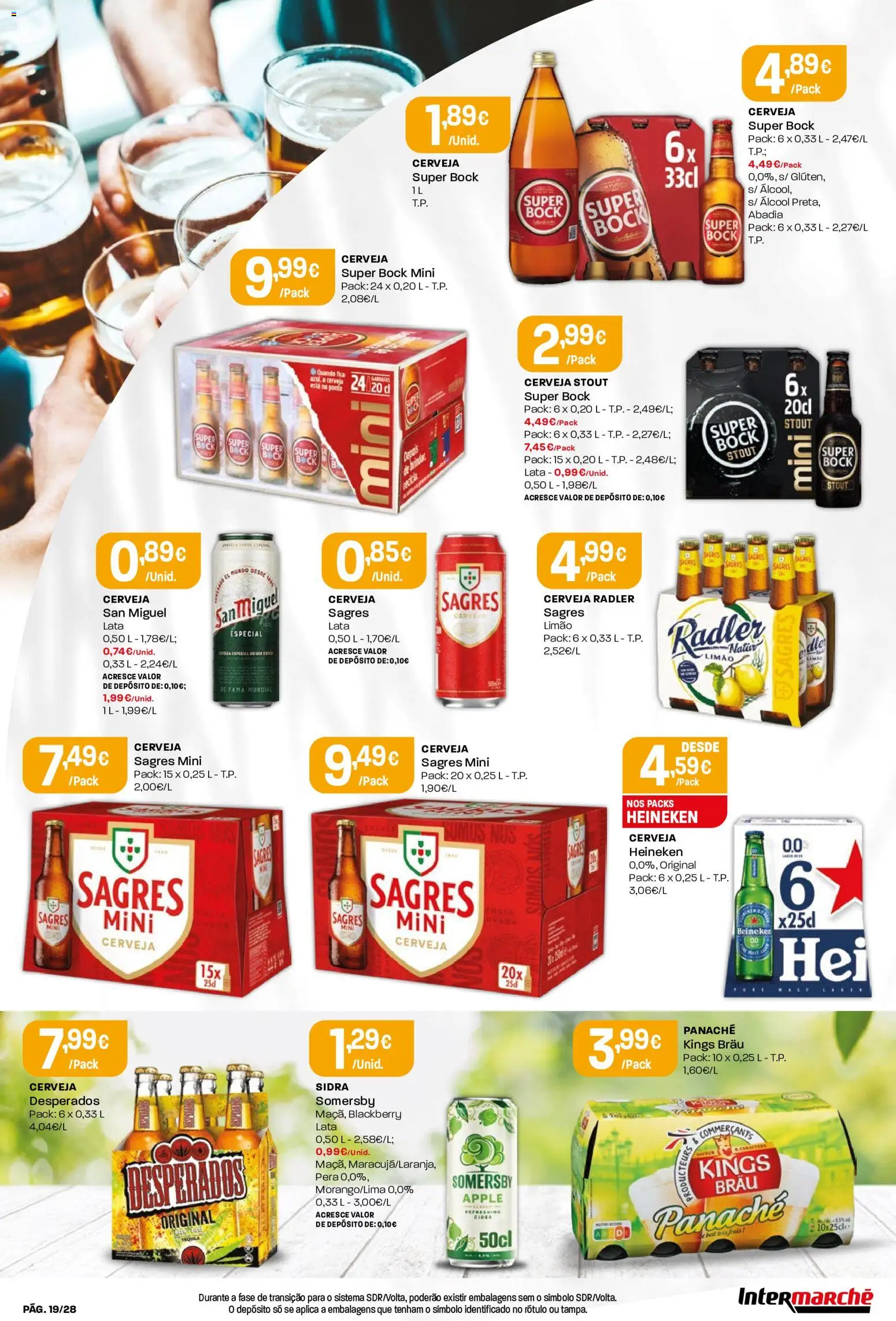 Intermarché Folheto Contact │ válido de 02/07/2026 | Página: 19 | Produtos: Super bock, Cerveja, Somersby