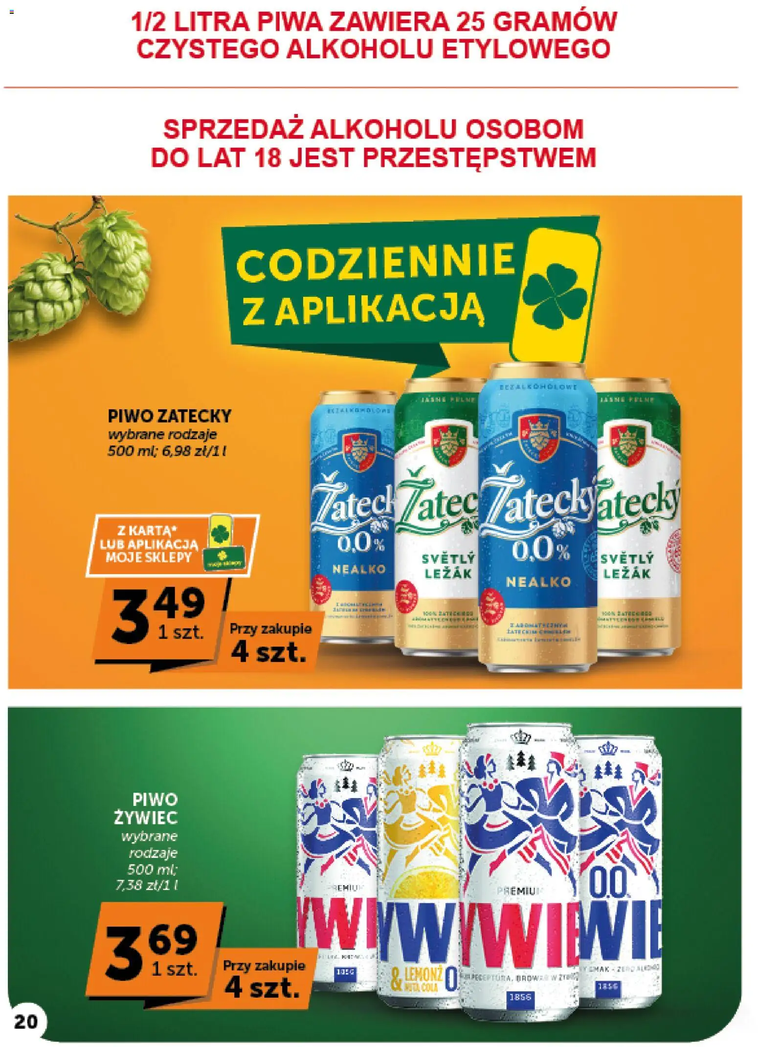 Groszek gazetka - Minimarket od 08.10.2026 | Strona: 20 | Produkty: Leżak, Piwo, Piwo zatecky