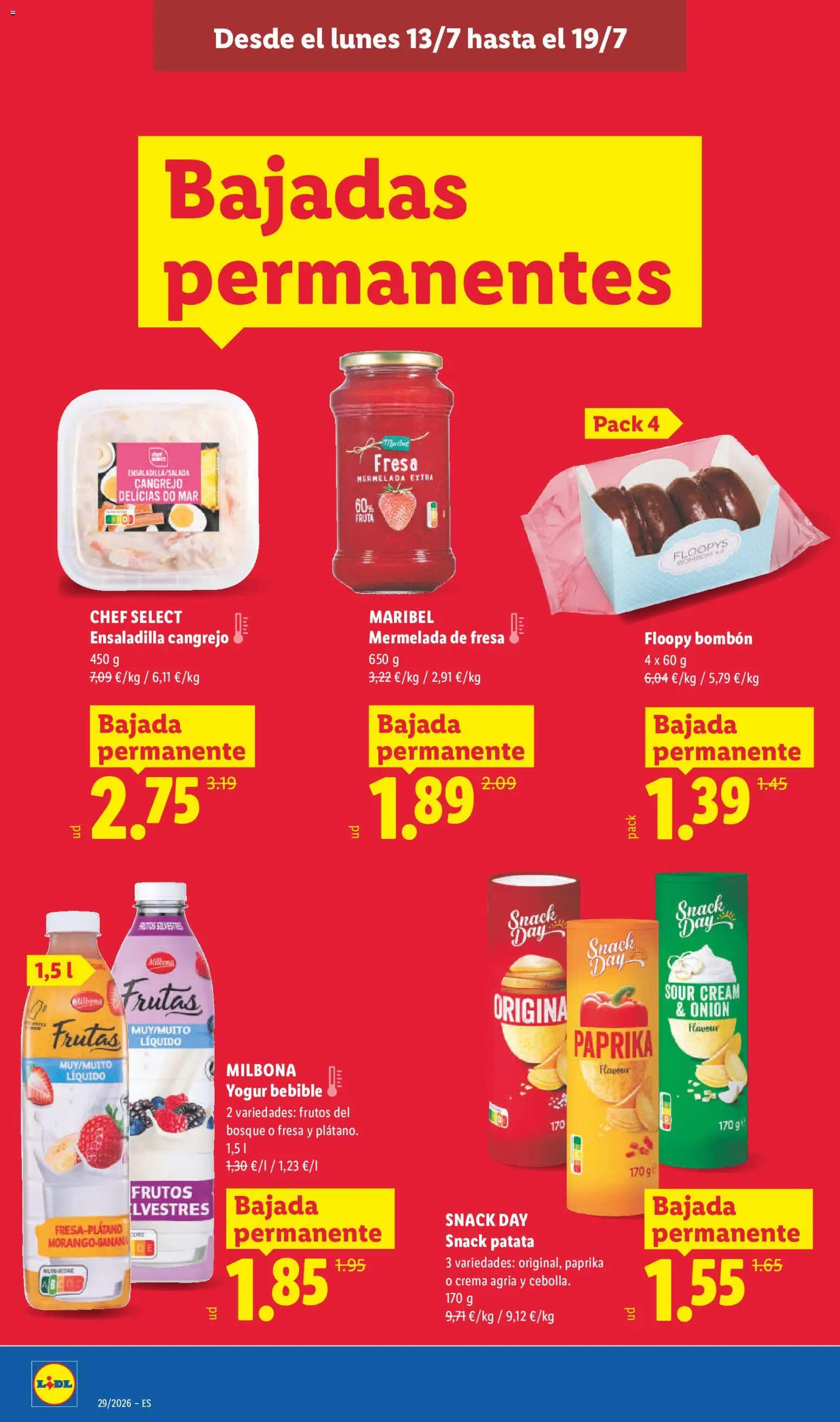 Lidl folleto │ válido desde el 13/07/2026 | Página: 26 | Productos: Yogur, Chocolate, Crema, Yogur bebible
