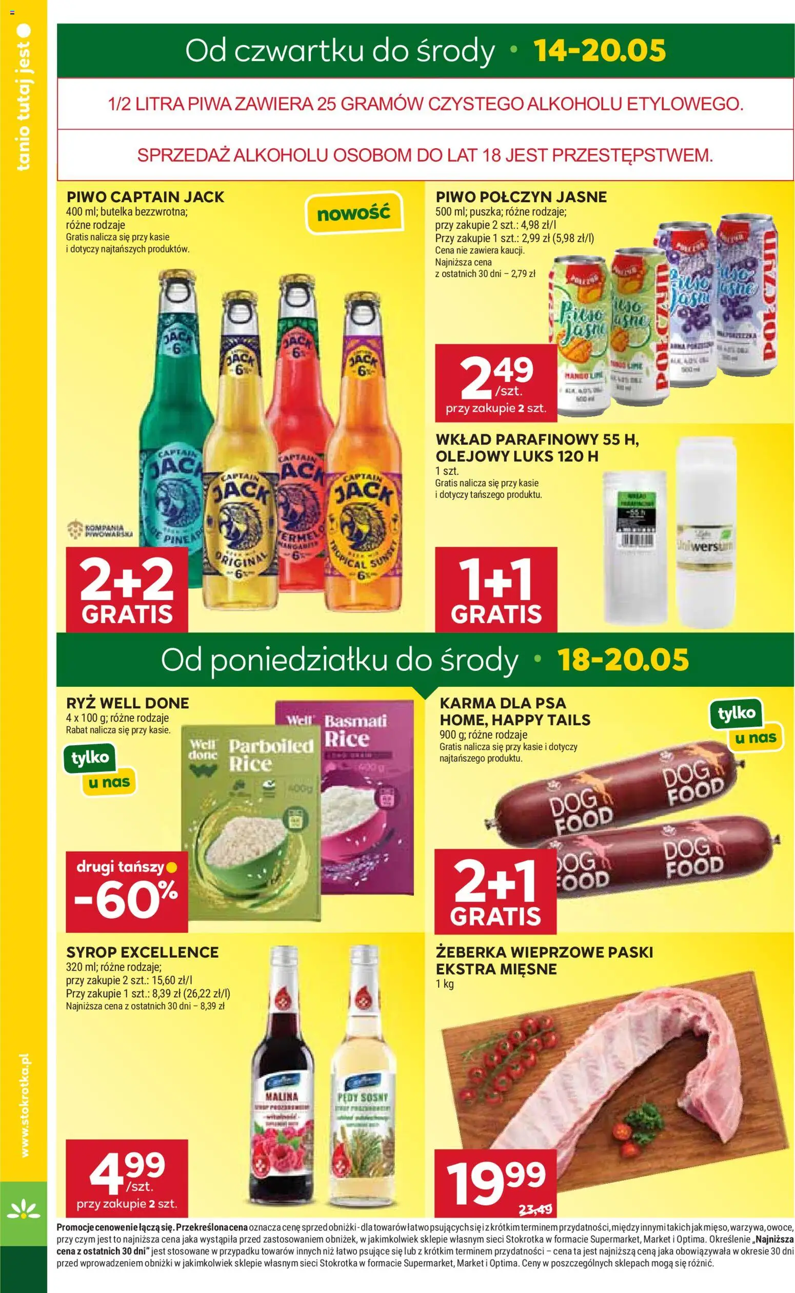 Stokrotka gazetka od 14.05.2026 | Strona: 4 | Produkty: Malina, Stokrotka, Karma dla psa, Ryż