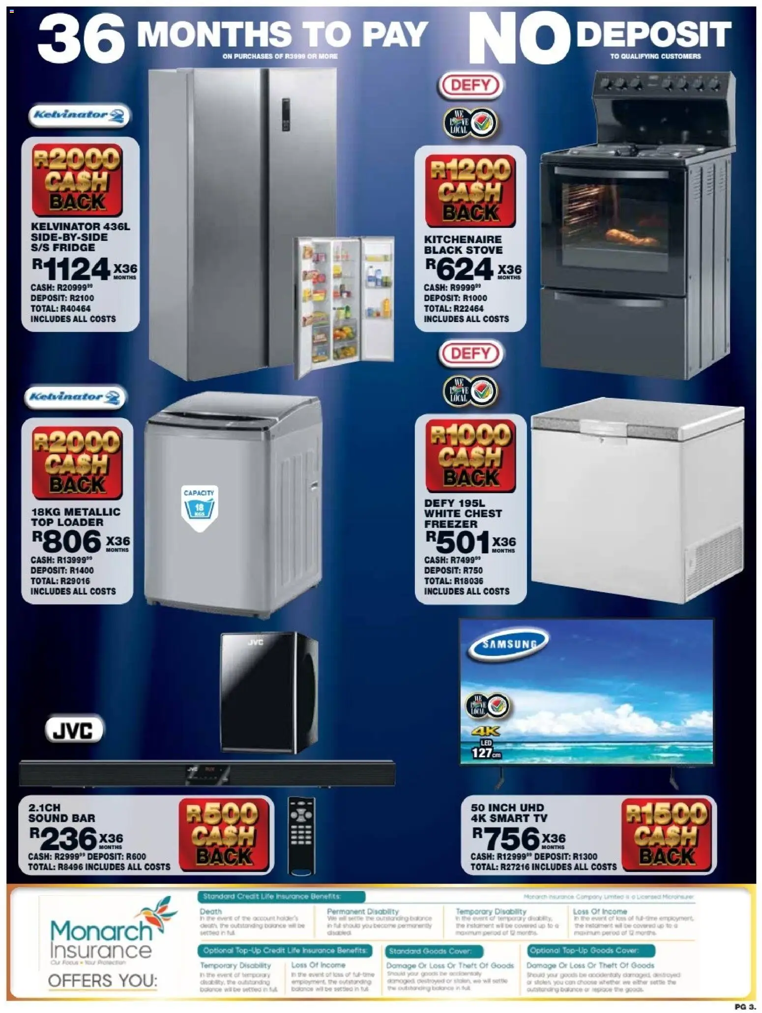 New Lewis Stores catalogue – valid from 11.05.2026 | Page: 3 | Products: Cover, Freezer, TV, Fridge