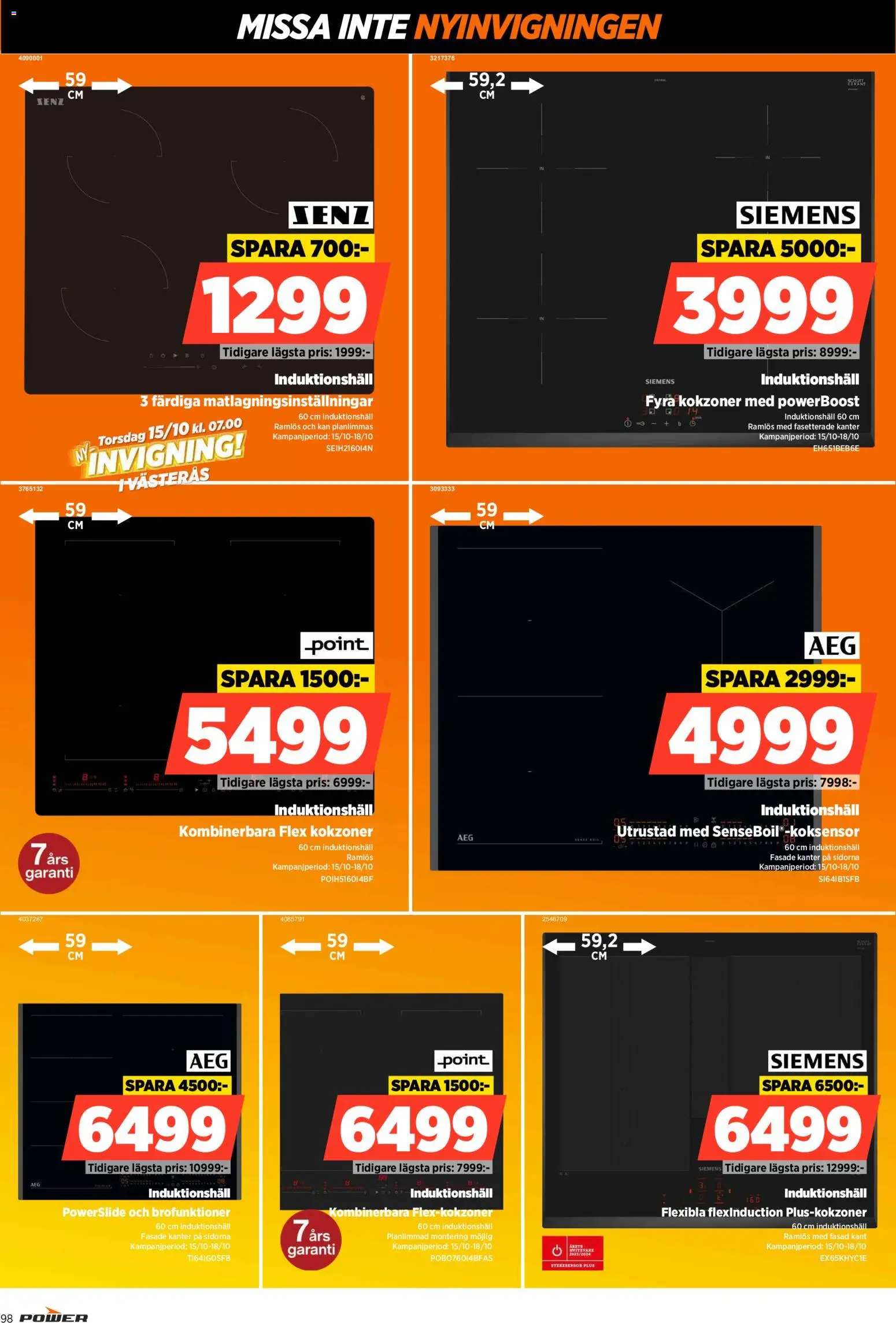 Power reklamblad aktuell från 15/10/2026 | Sida: 98 | Produkter: Induktionshäll