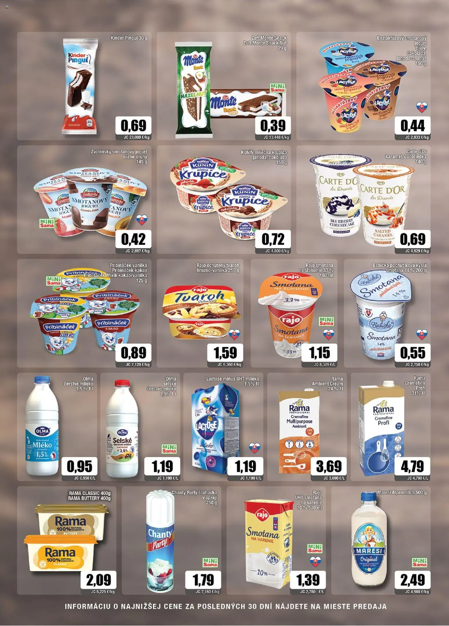 Nové Sama akcie – leták je platný od 02.10.2026 | Strana: 4 | Produkty: Jogurt, Čokoláda, Smotanový jogurt, Vanilka