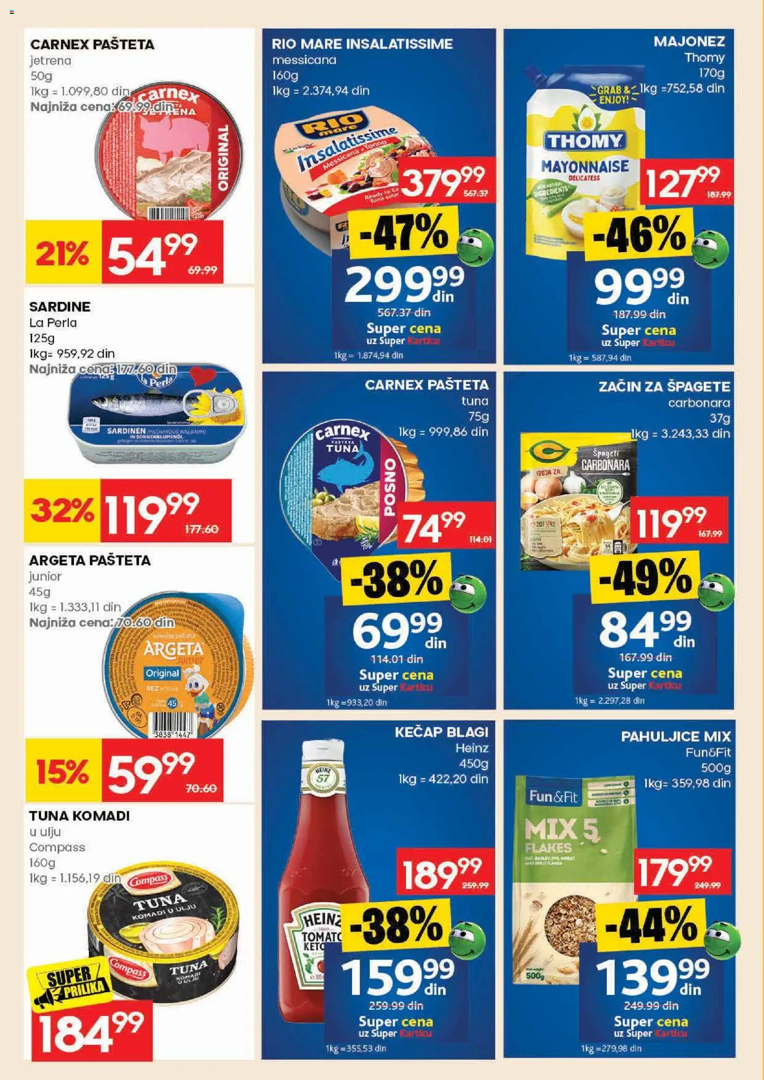 Mercator katalog - važi od 09.07.2026 | Strana: 20 | Proizvode: Majonez, Tuna, Rio mare, Heinz