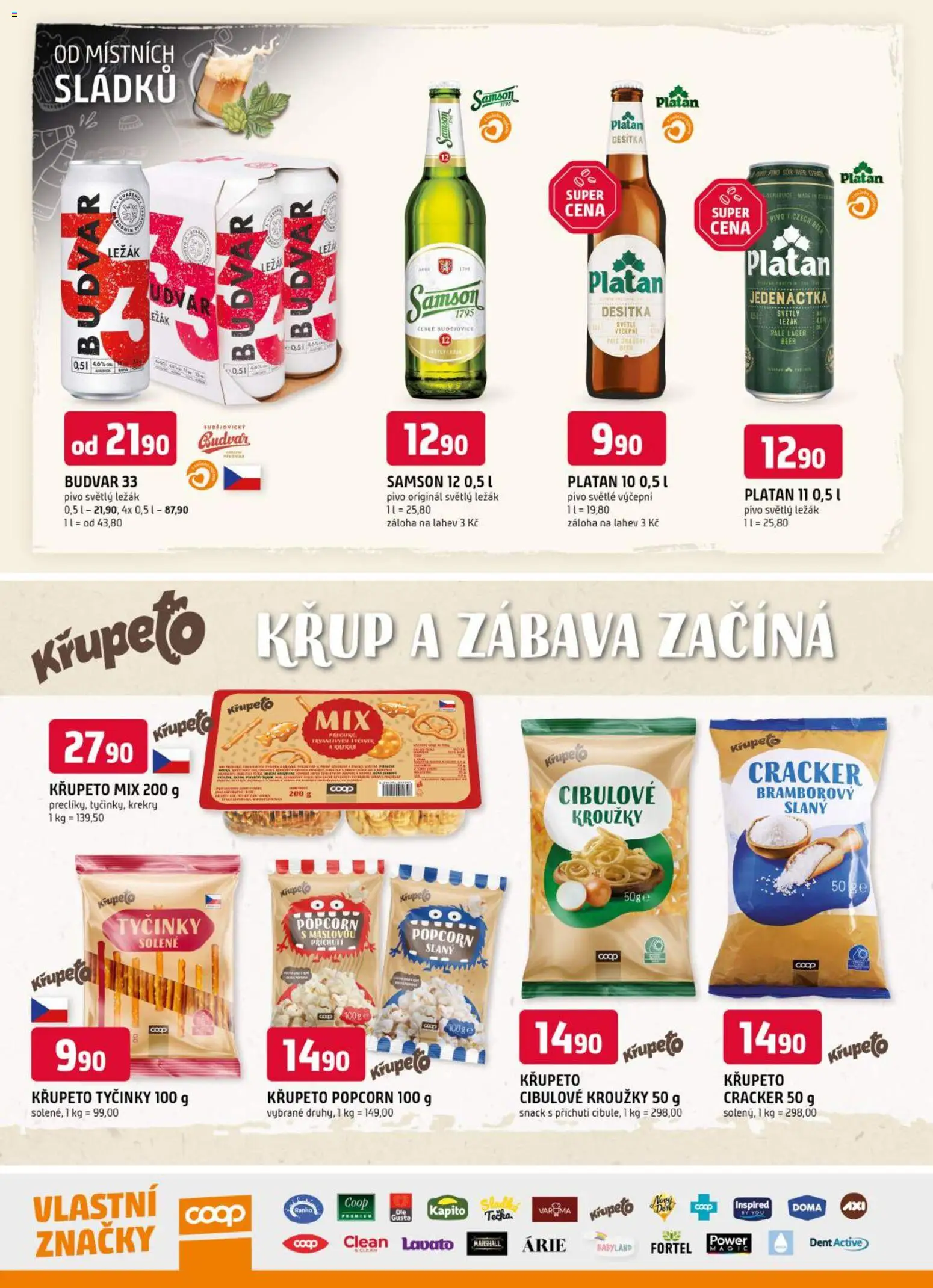 Trefa leták od 15.07.2026 | Strana: 8 | Produkty: Budvar, Pivo, Tyčinky, Samson 12