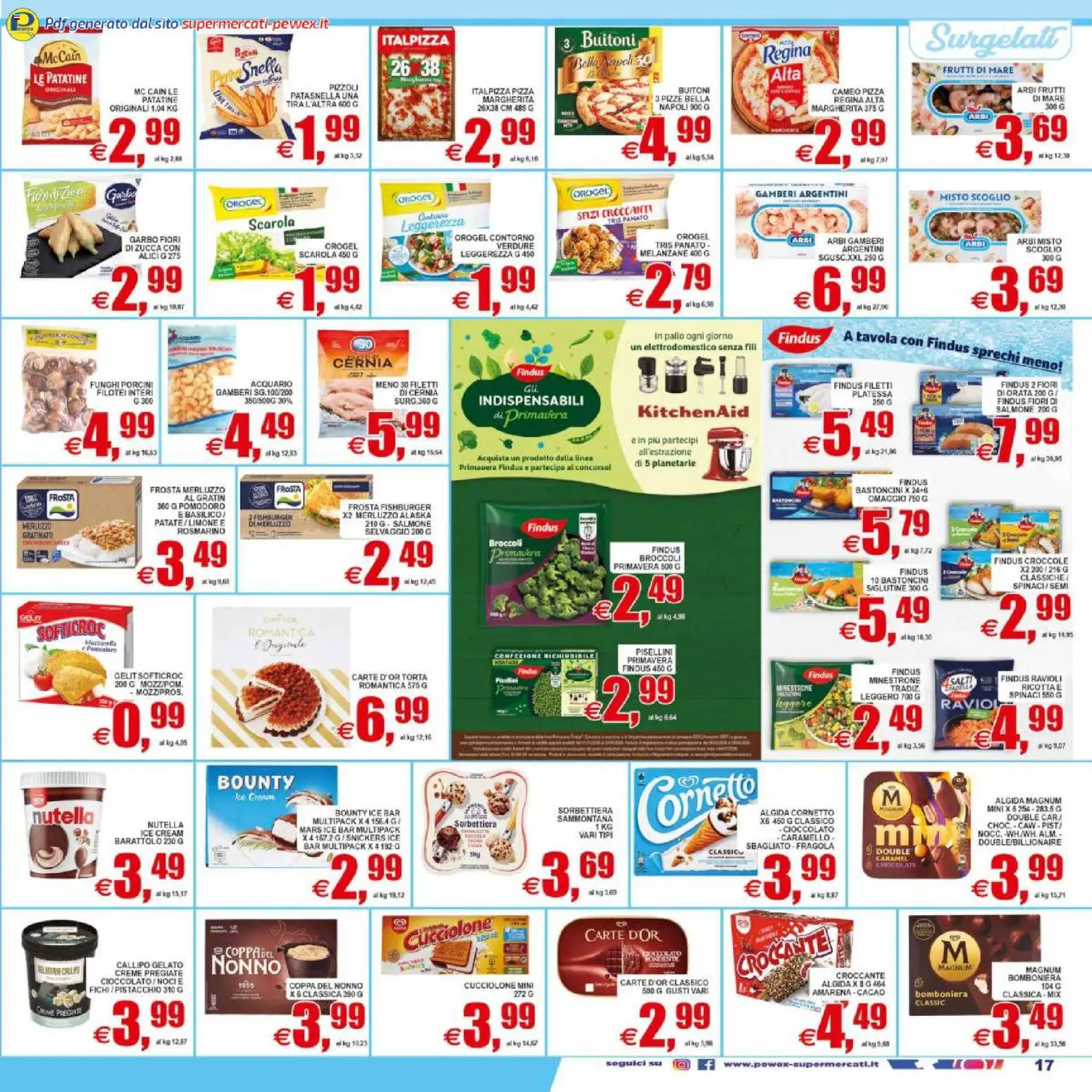 Volantino Pewex del 08.05.2026 | Pagina: 17 | Prodotti: Cioccolato, Salmone, Gamberi, Frutti di mare