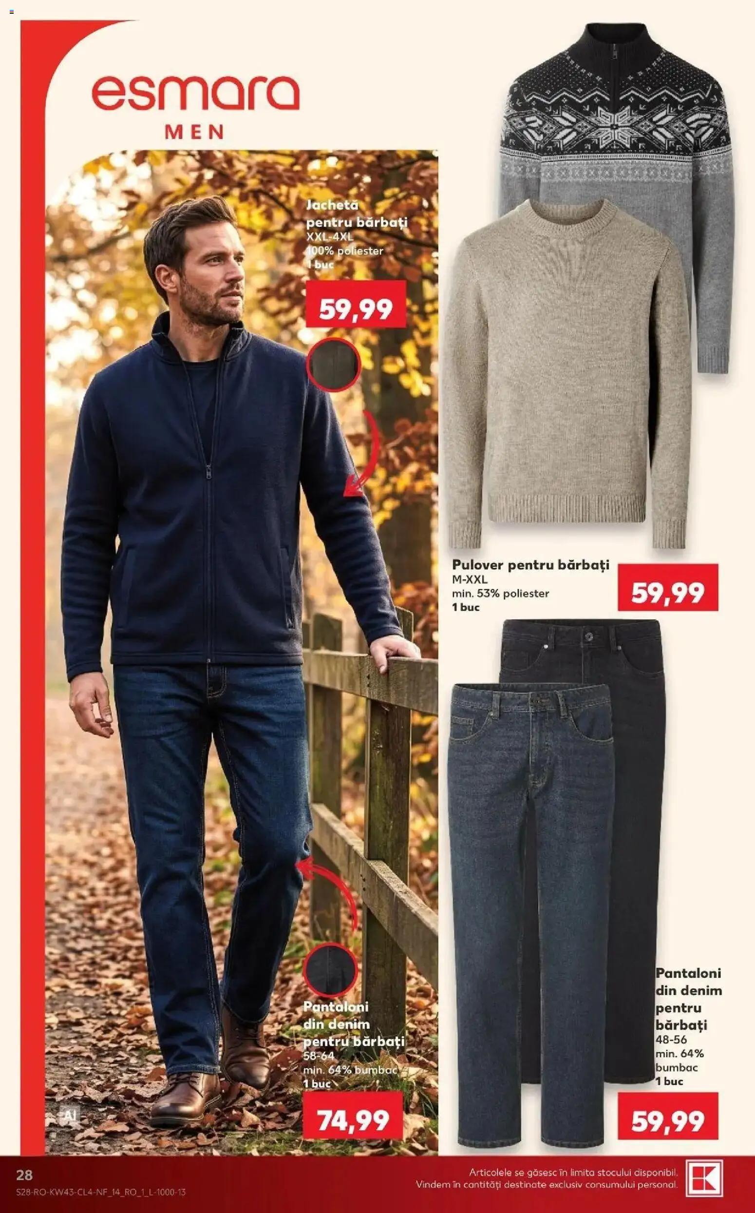 Kaufland Carei 21.10.2026 - Revista si Oferta | Pagină: 28 | Produse: Jachetă, Pulover, Pantaloni