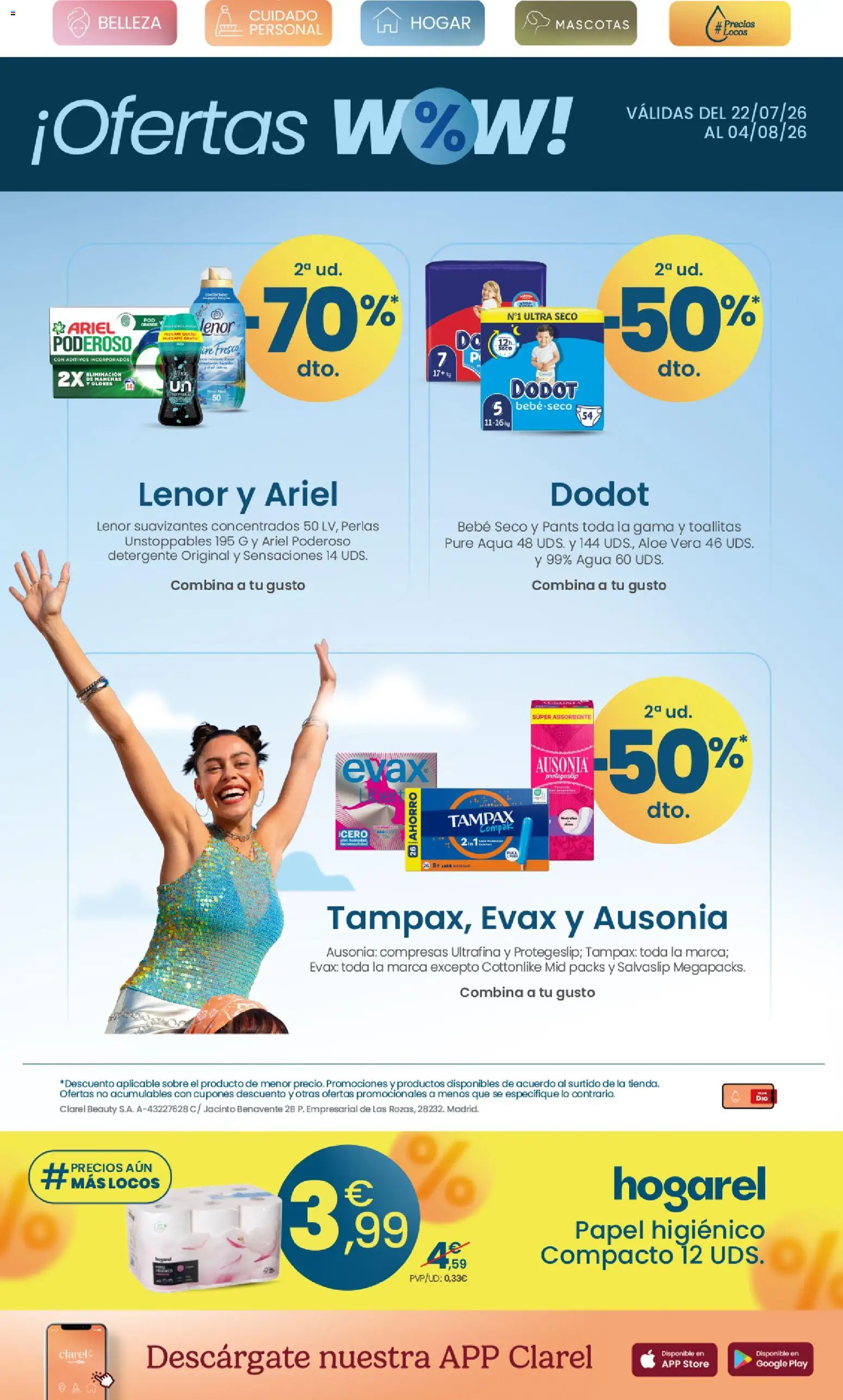 Clarel - folleto │ válido desde el 22/07/2026 | Página: 17 | Productos: Detergente, Papel higienico, Γλυφιτζούρι