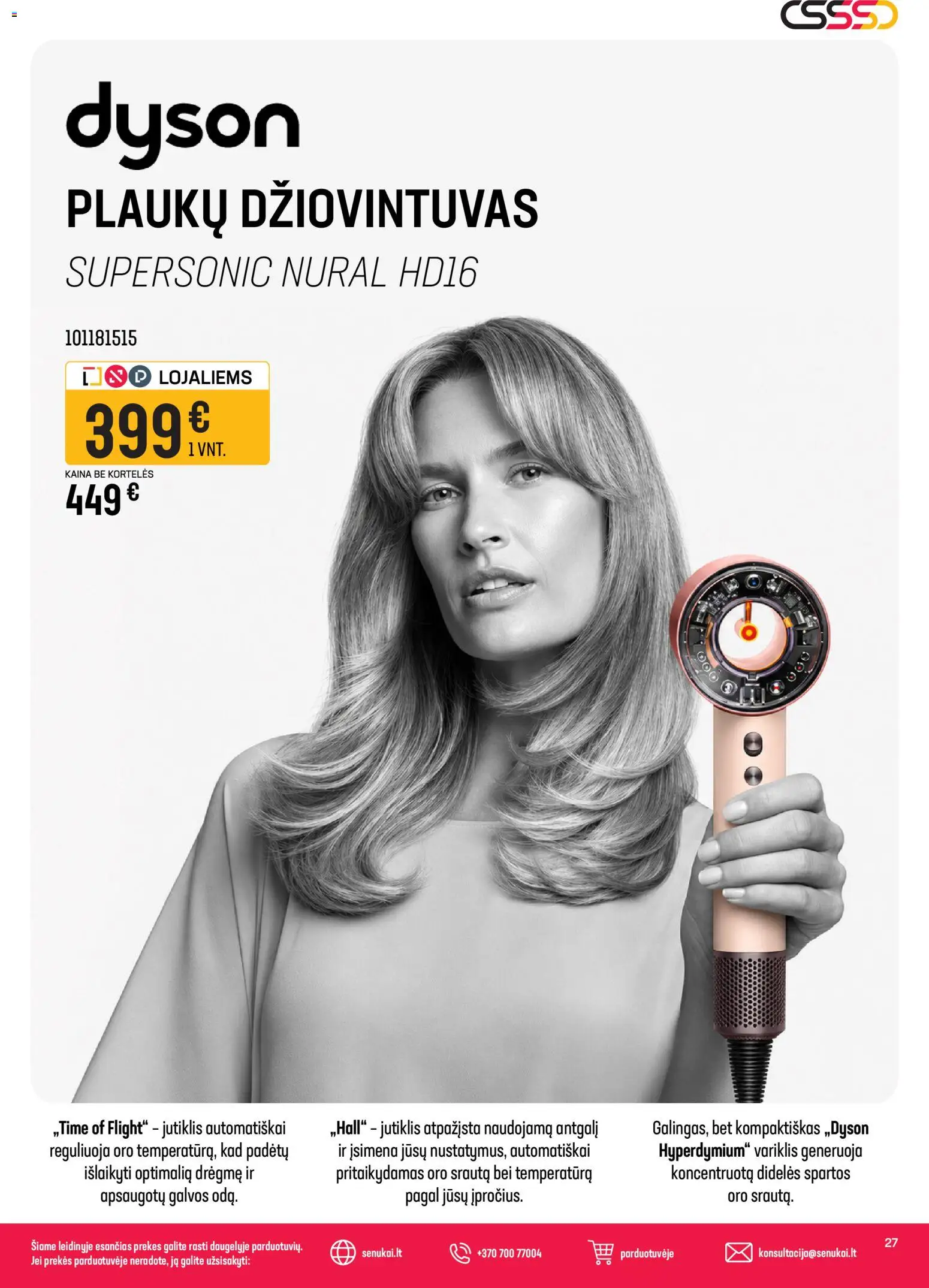 Senukai akcijos nuo 2026.09.23 | Puslapis: 27 | Prekių: Plaukų džiovintuvas