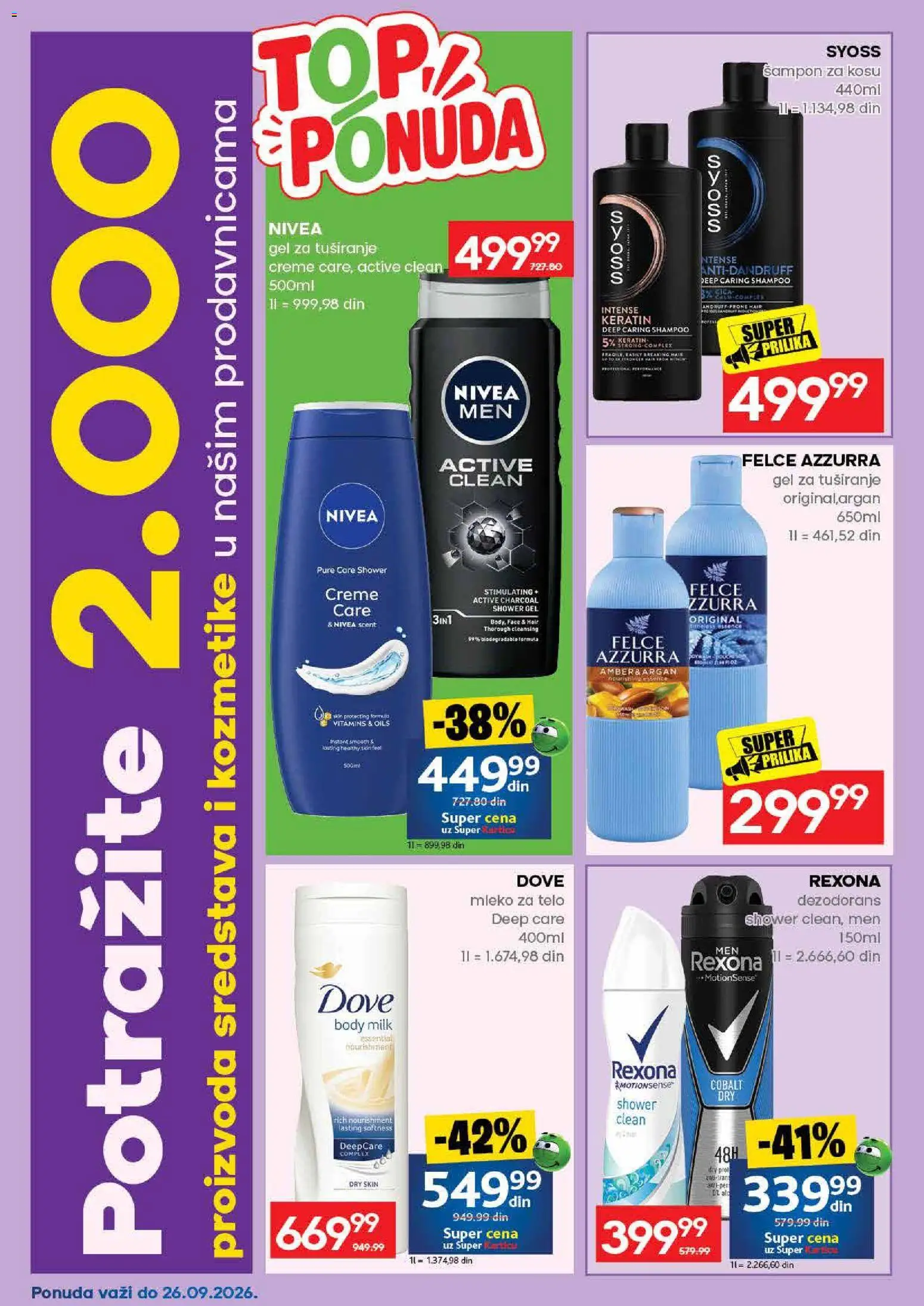 Mercator katalog - važi od 14.09.2026 | Strana: 50 | Proizvode: Syoss, Nivea, Mleko, Dezodorans