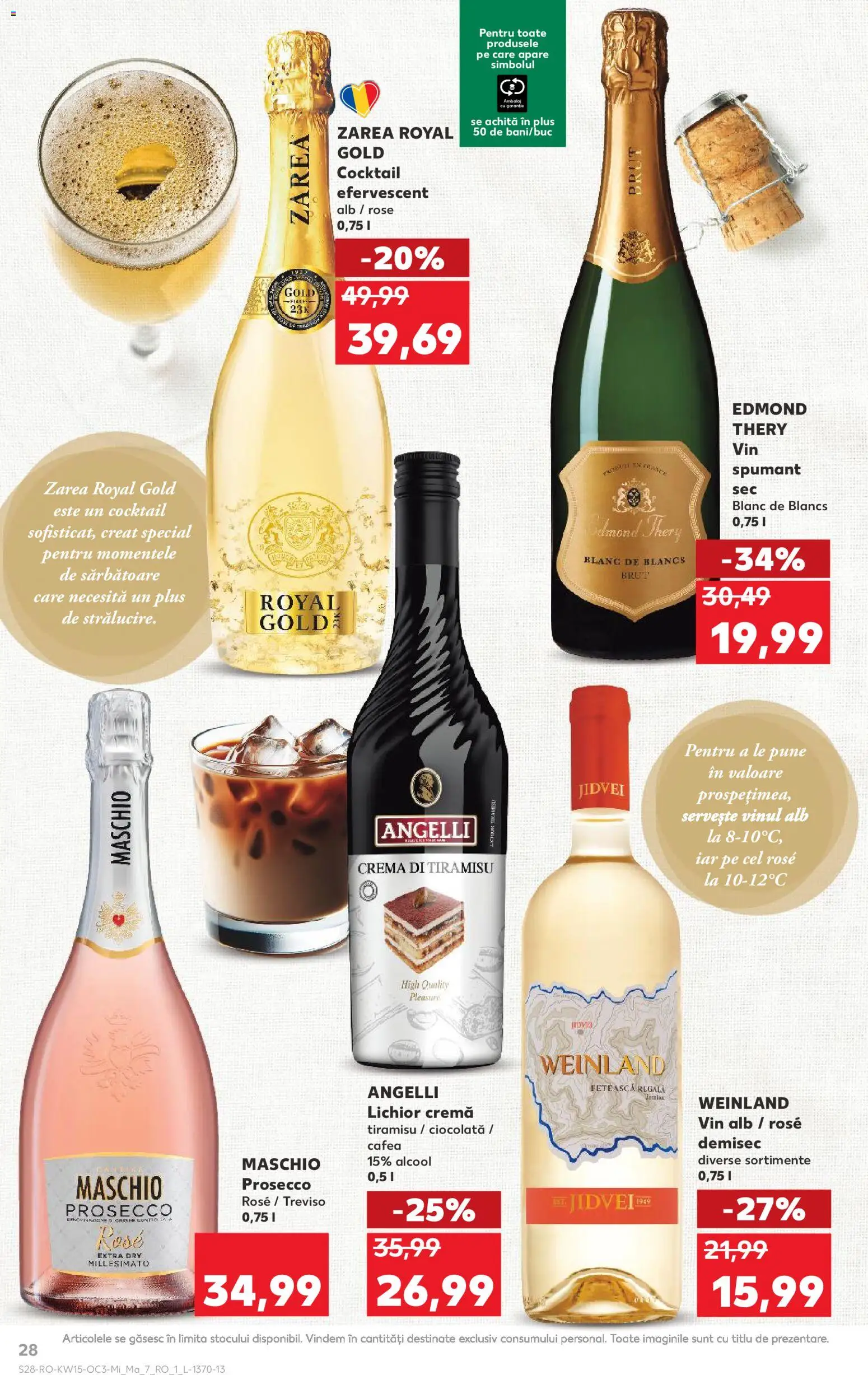 Noul catalog Kaufland – valabil de la 08.04.2026 | Pagină: 28 | Produse: Lichior, Cremă, Tiramisu, Cocktail