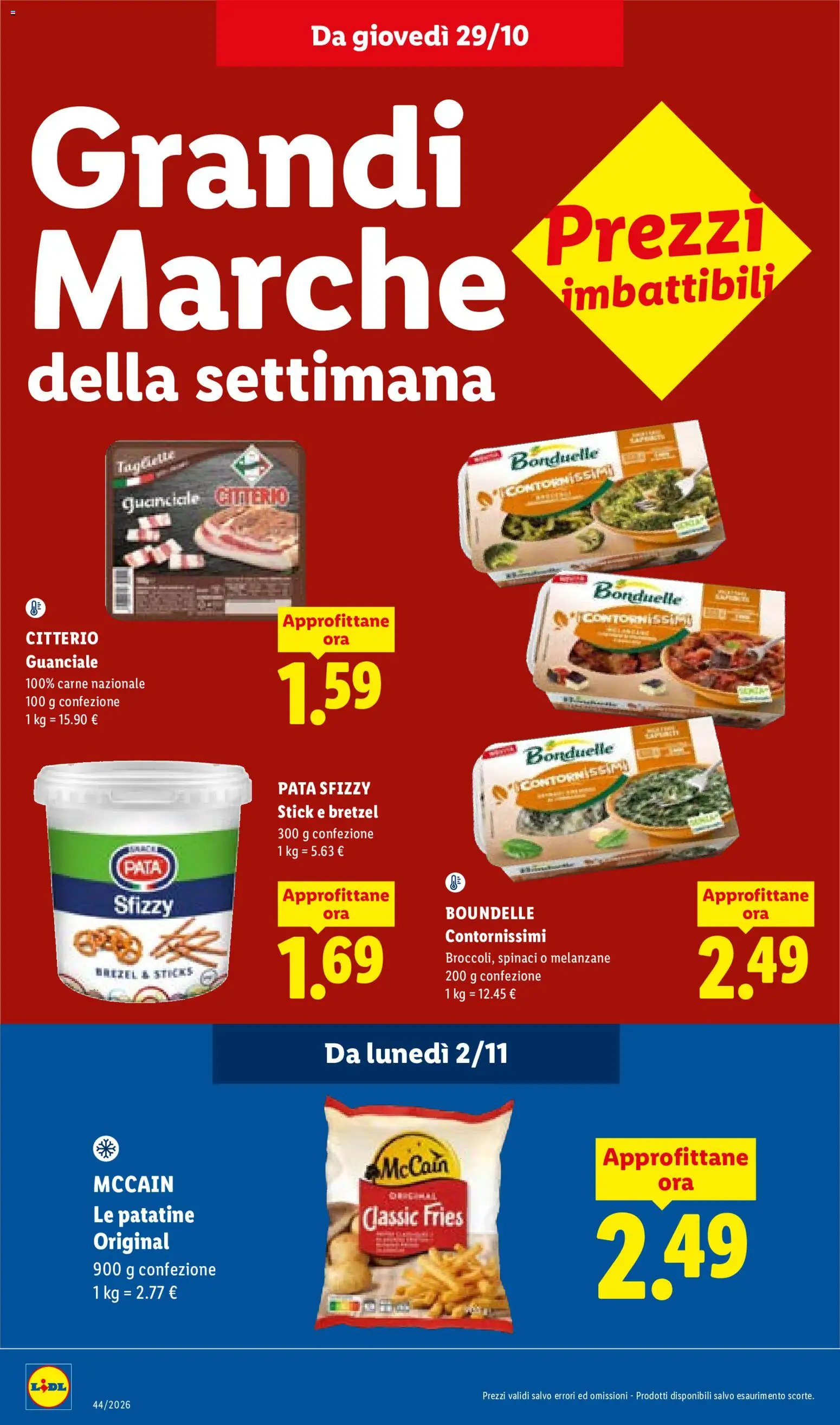 Volantino Lidl del 29/10/2026 | Pagina: 26 | Prodotti: Bretzel, Pancetta, Spinaci, Guanciale